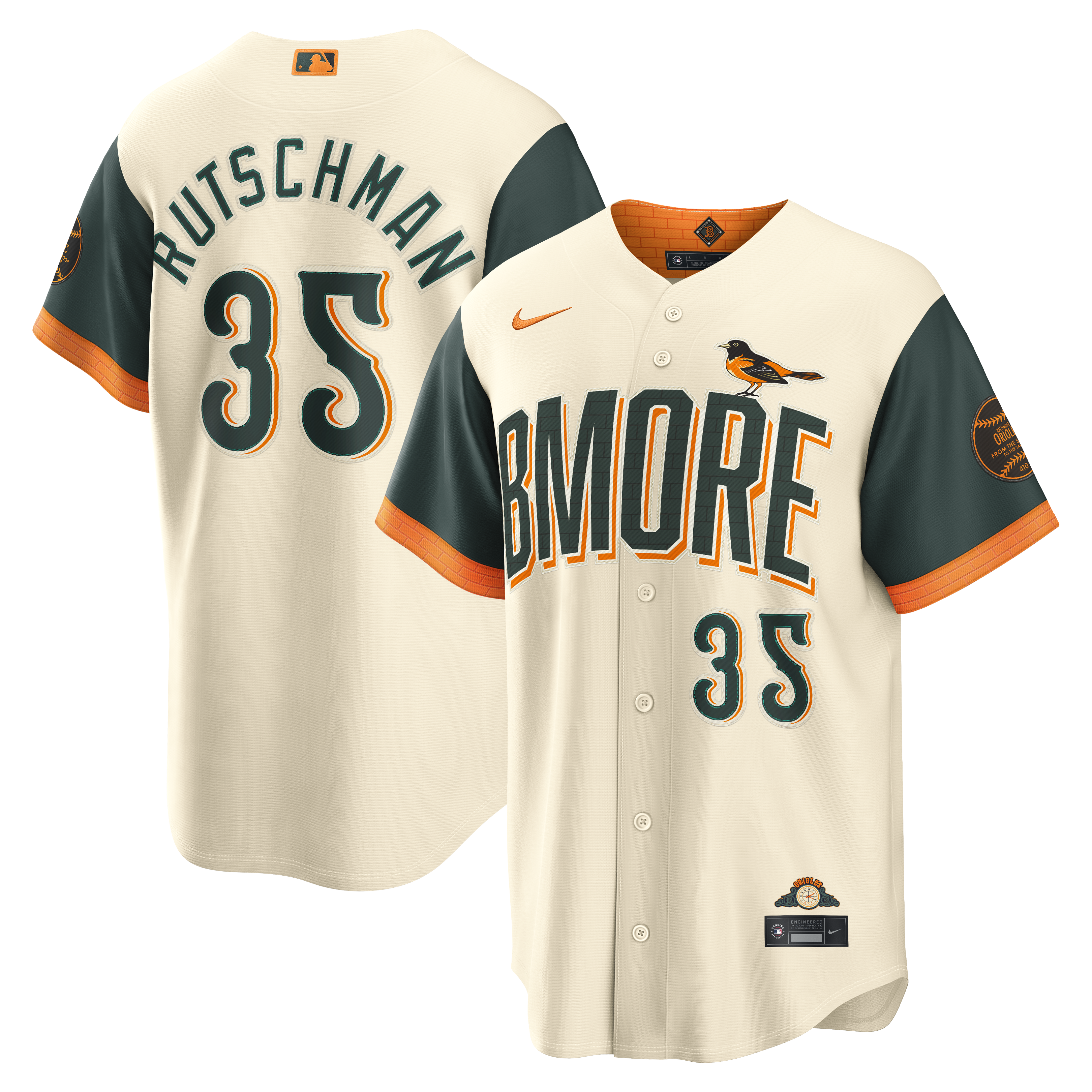 Adley Rutschman Baltimore Orioles 2026 City Connect Stadium Jersey - Cream | Stitched Baseball Jersey TJS0965