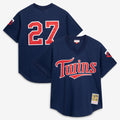 David Ortiz Minnesota Twins M & N 2002 Cooperstown Collection Mesh Batting Practice Jersey - Navy | Stitched Baseball Jersey TJS0614