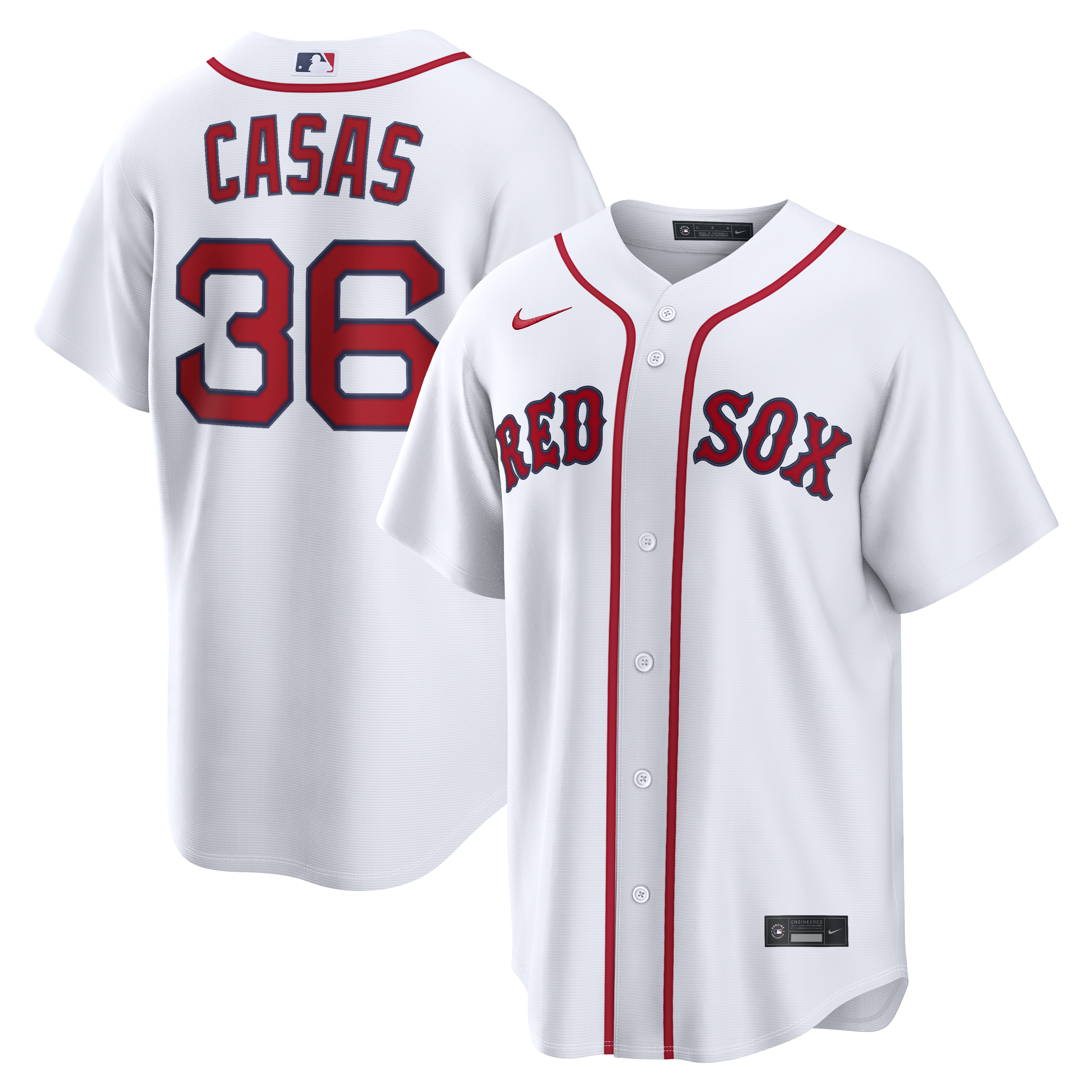 Triston Casas Boston Red Sox Home Replica Jersey - White | Stitched Baseball Jersey TJS0707