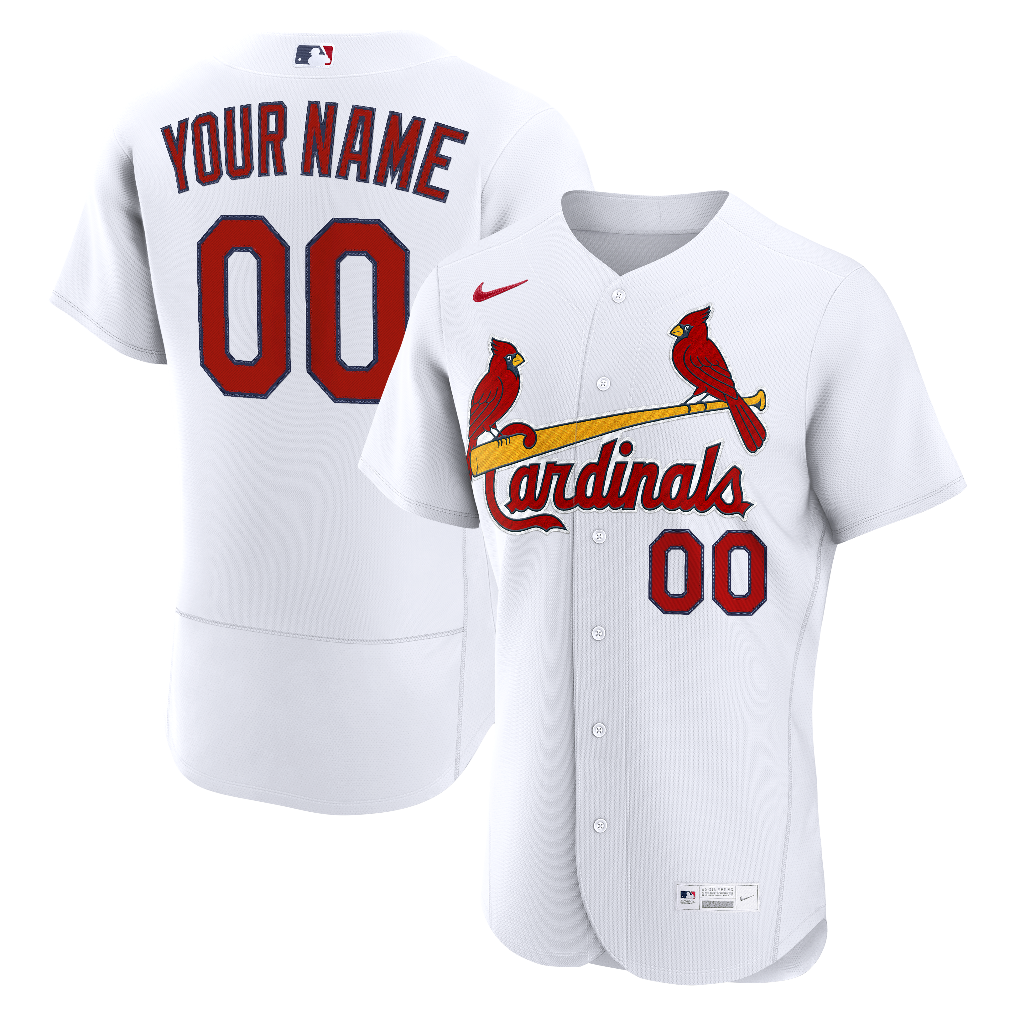 St. Louis Cardinals Home Custom Jersey - White | Stitched Baseball Jersey TJS0672