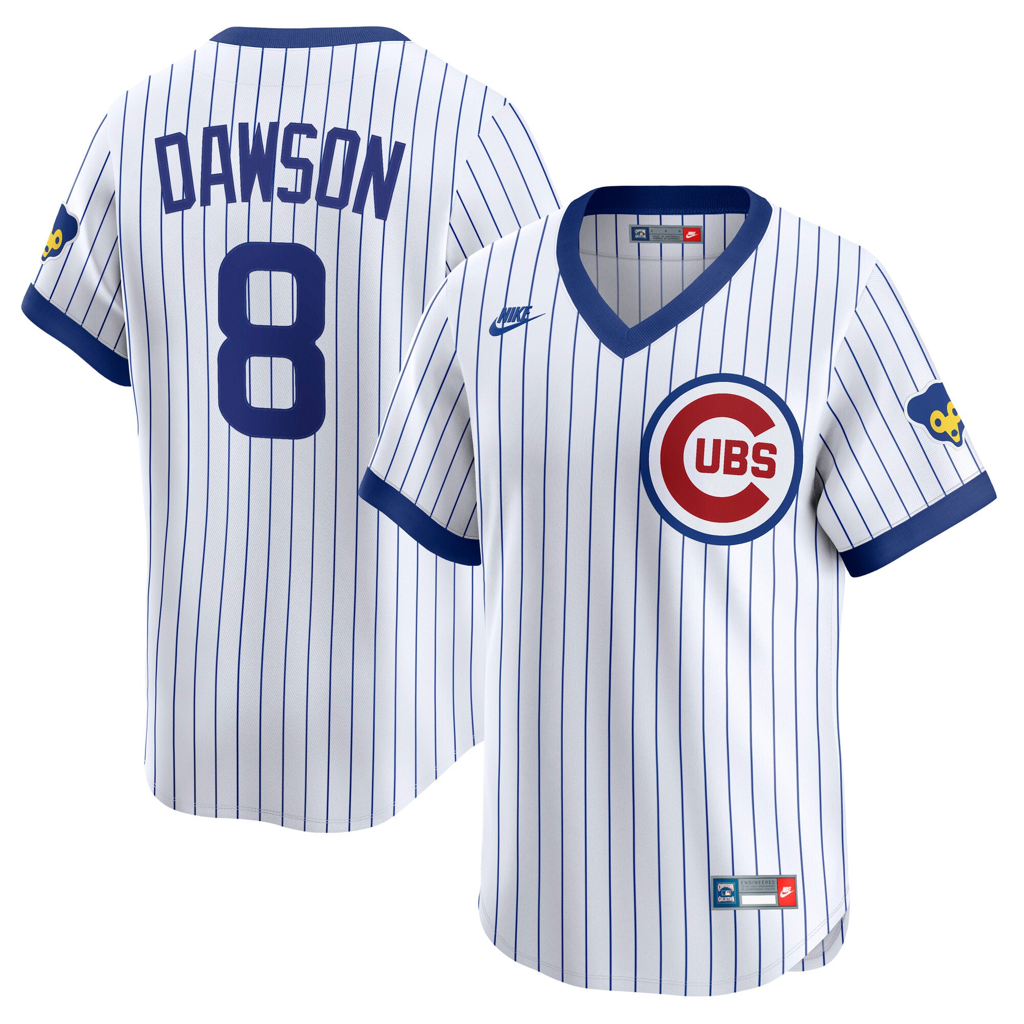 Andre Dawson Chicago Cubs Throwback Cooperstown Collection Limited Jersey - White | Stitched Baseball Jersey TJS0726