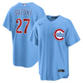 Seiya Suzuki Chicago Cubs Alternate Replica Jersey - Light Blue | Stitched Baseball Jersey TJS0714