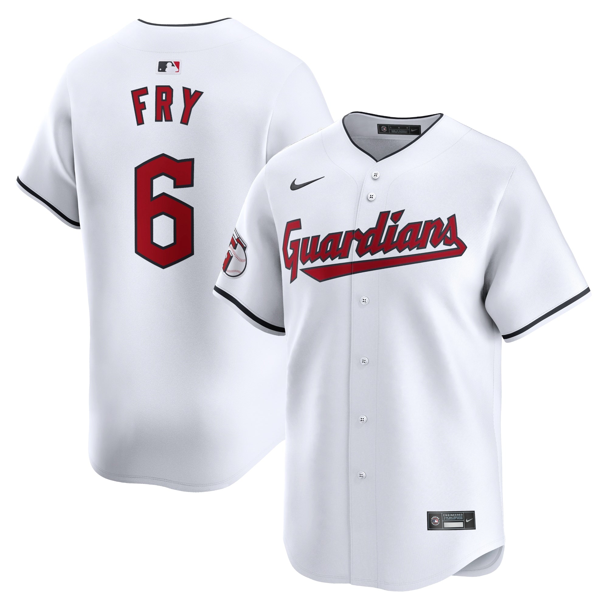 David Fry Cleveland Guardians Home Limited Player Jersey - White | Stitched Baseball Jersey TJS0626