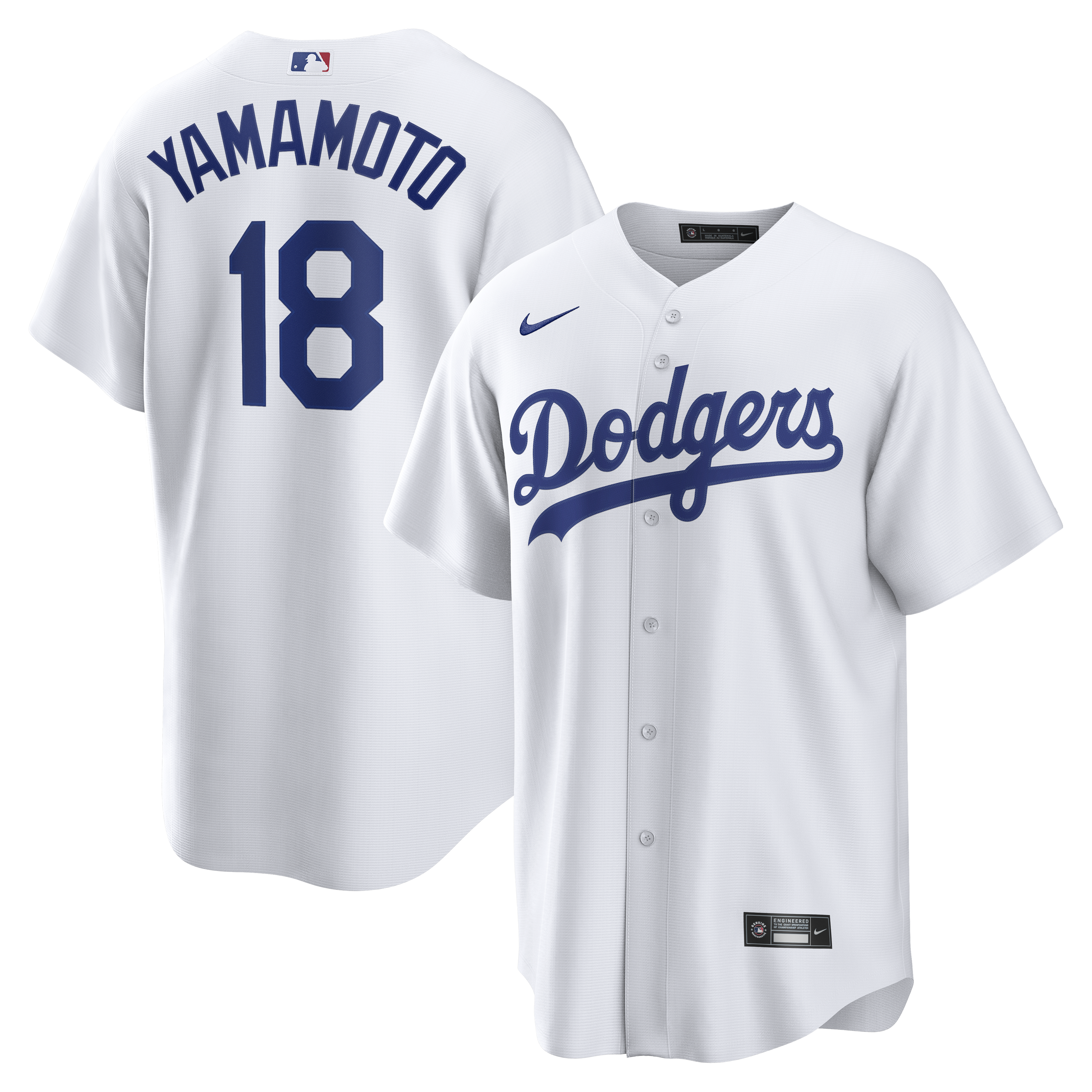 Yoshinobu Yamamoto Los Angeles Dodgers Home Replica Jersey - White | Stitched Baseball Jersey TJS0820