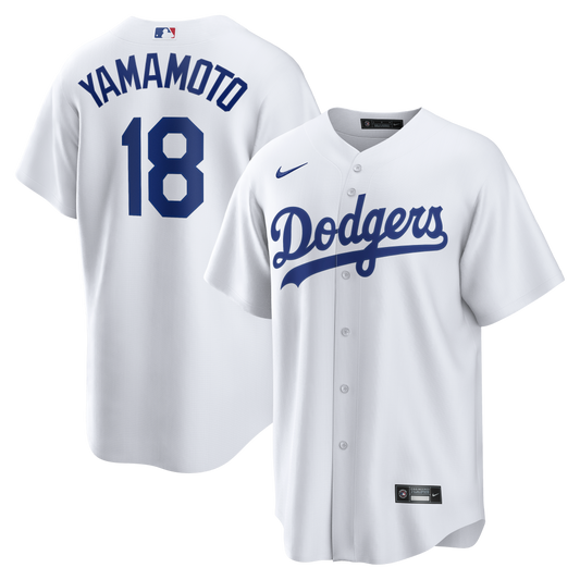 Yoshinobu Yamamoto Los Angeles Dodgers Home Replica Jersey - White | Stitched Baseball Jersey TJS0820