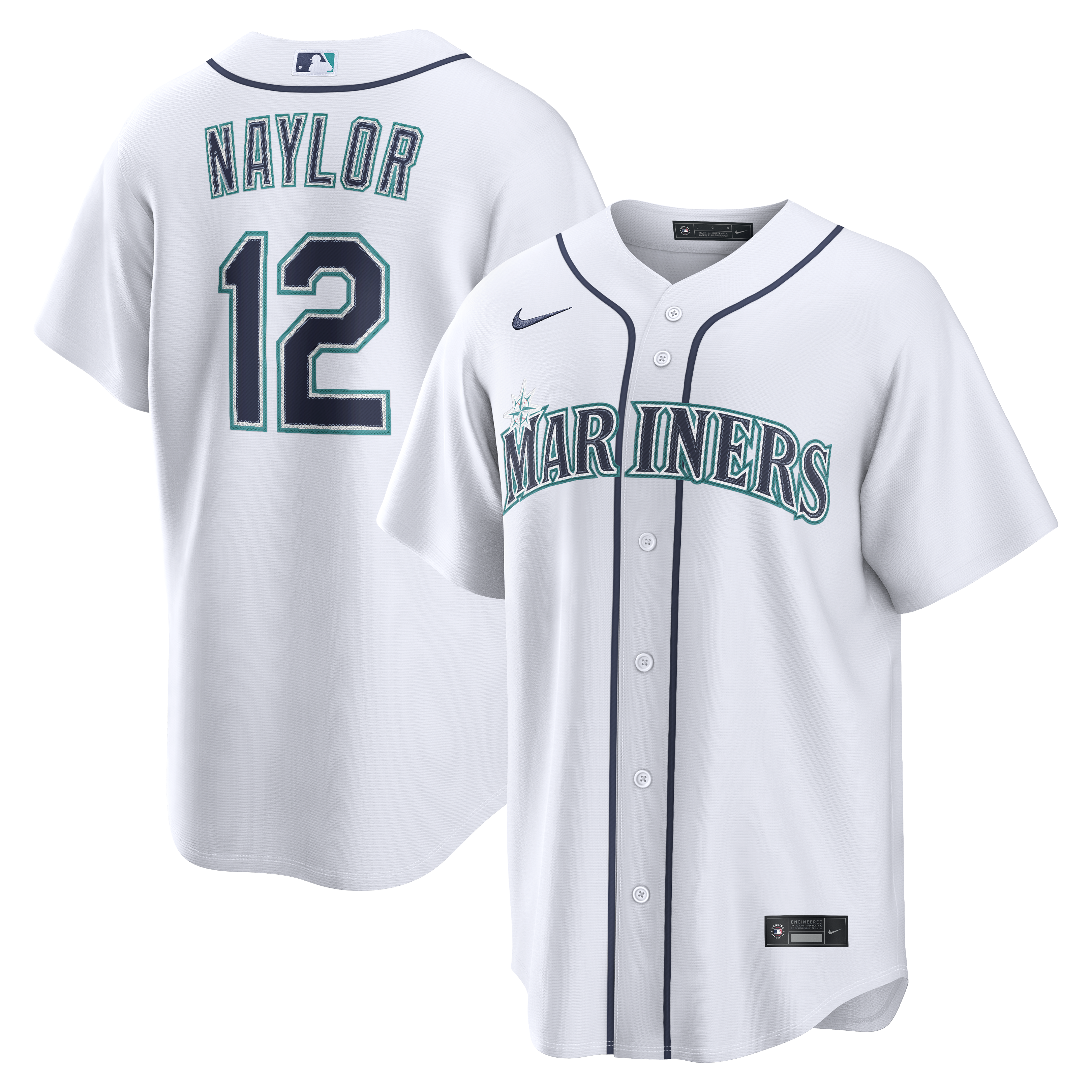 Josh Naylor Seattle Mariners Home Replica Jersey - White | Stitched Baseball Jersey TJS0956