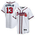 Ronald Acuna Jr. Atlanta Braves Home Replica Player Name Jersey - White | Stitched Baseball Jersey TJS0881