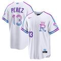 Salvador Perez Kansas City Royals 2026 City Connect Stadium Jersey - White | Stitched Baseball Jersey TJS0996