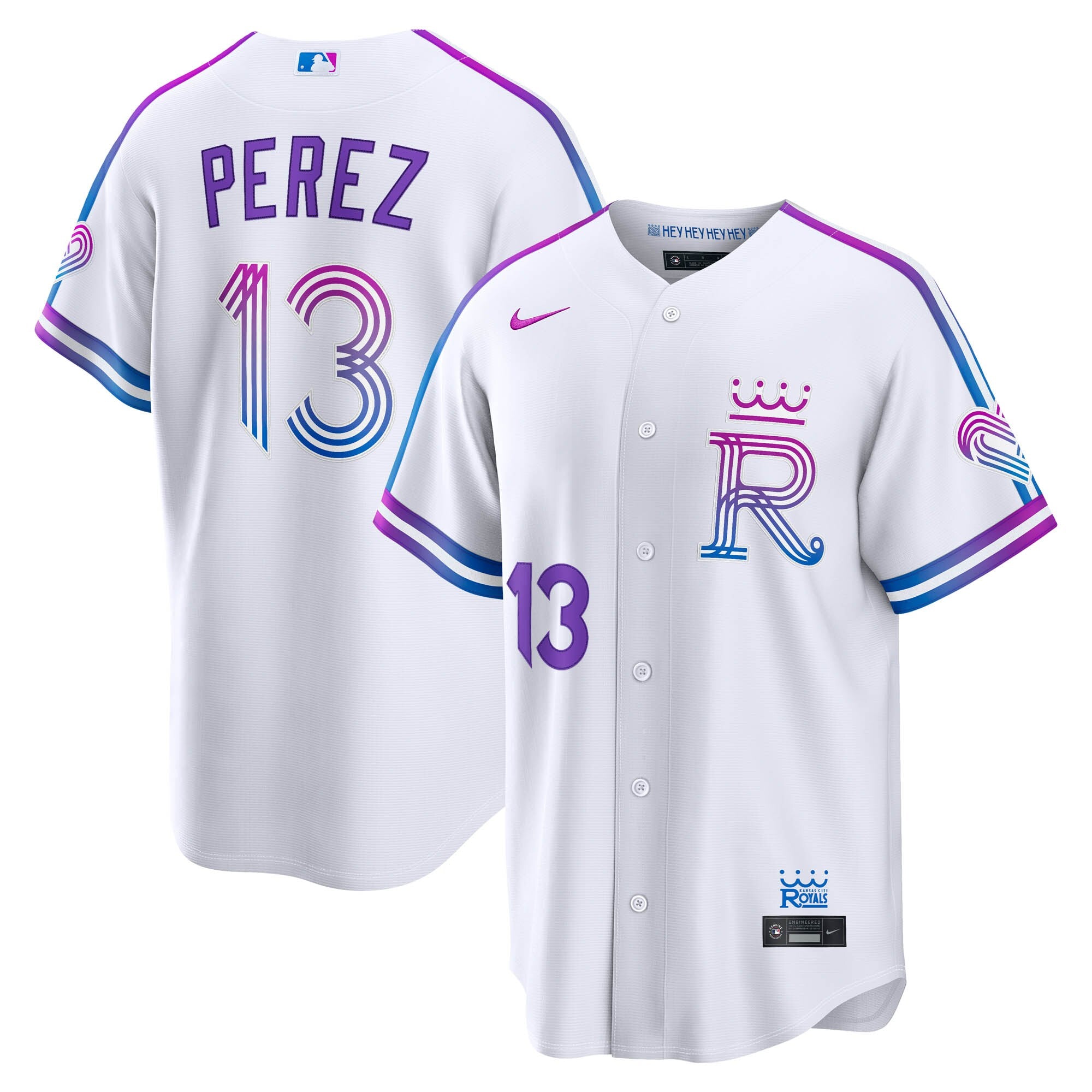 Salvador Perez Kansas City Royals 2026 City Connect Stadium Jersey - White | Stitched Baseball Jersey TJS0996