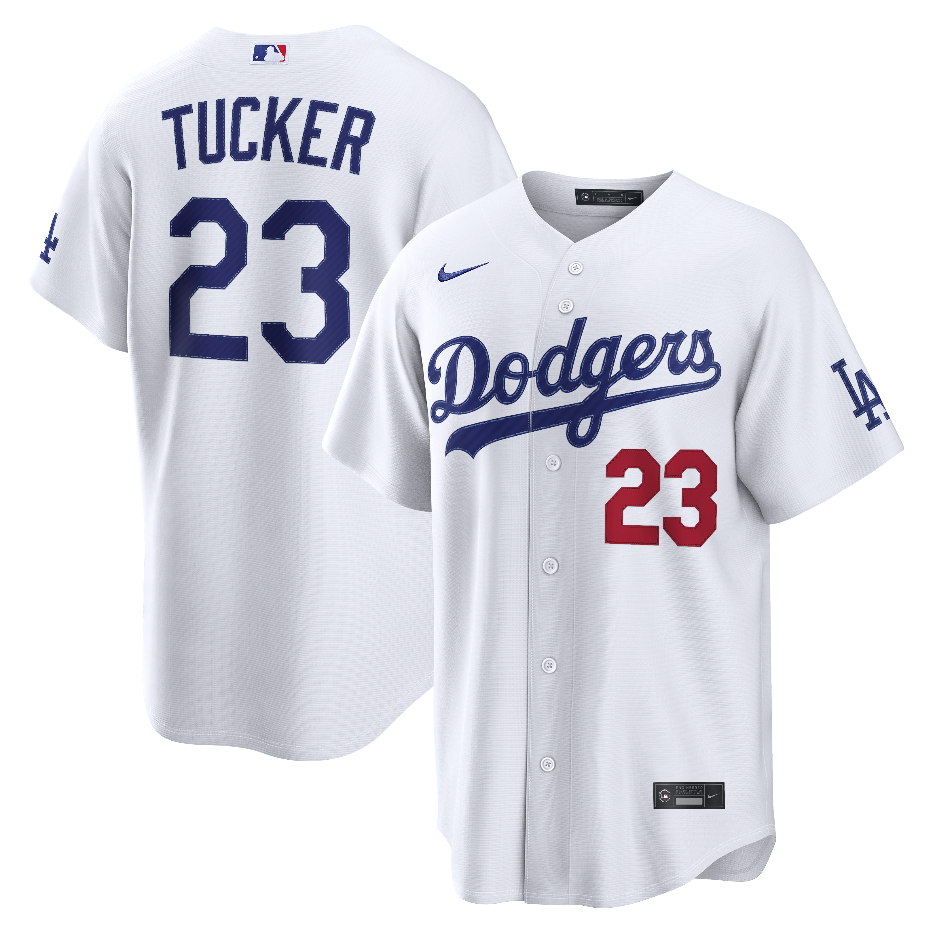 Kyle Tucker Los Angeles Dodgers Home Stadium Jersey - White | Stitched Baseball Jersey TJS0898