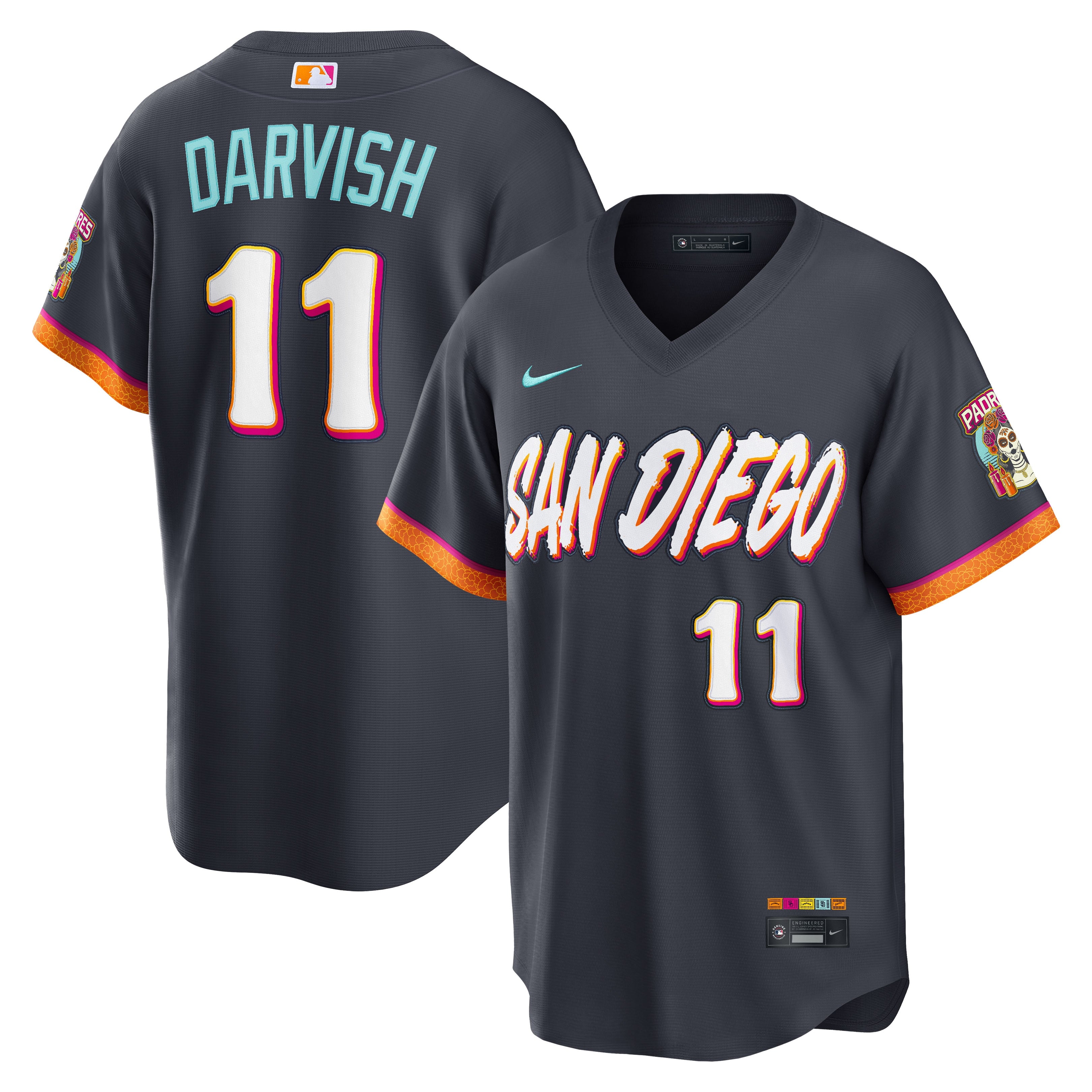 Yu Darvish San Diego Padres 2026 City Connect Stadium Jersey - Obsidian | Stitched Baseball Jersey TJS0949