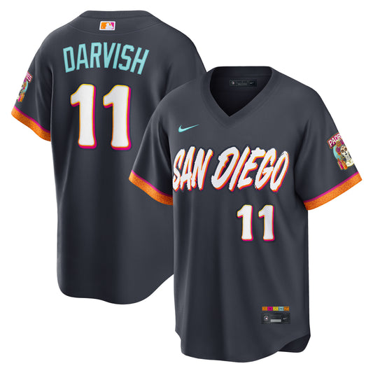 Yu Darvish San Diego Padres 2026 City Connect Stadium Jersey - Obsidian | Stitched Baseball Jersey TJS0949