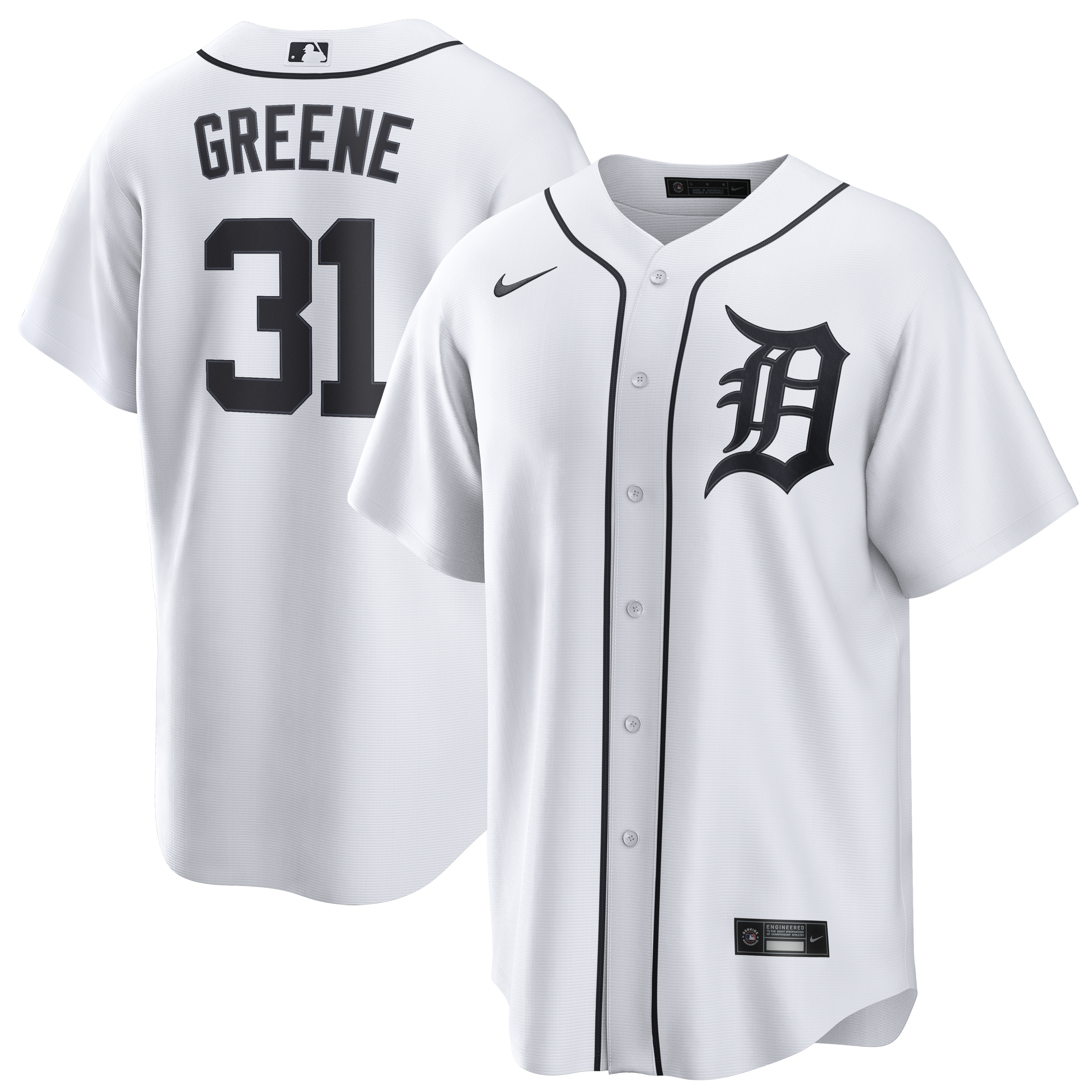 Riley Greene Detroit Tigers Home Replica Jersey - White | Stitched Baseball Jersey TJS0828