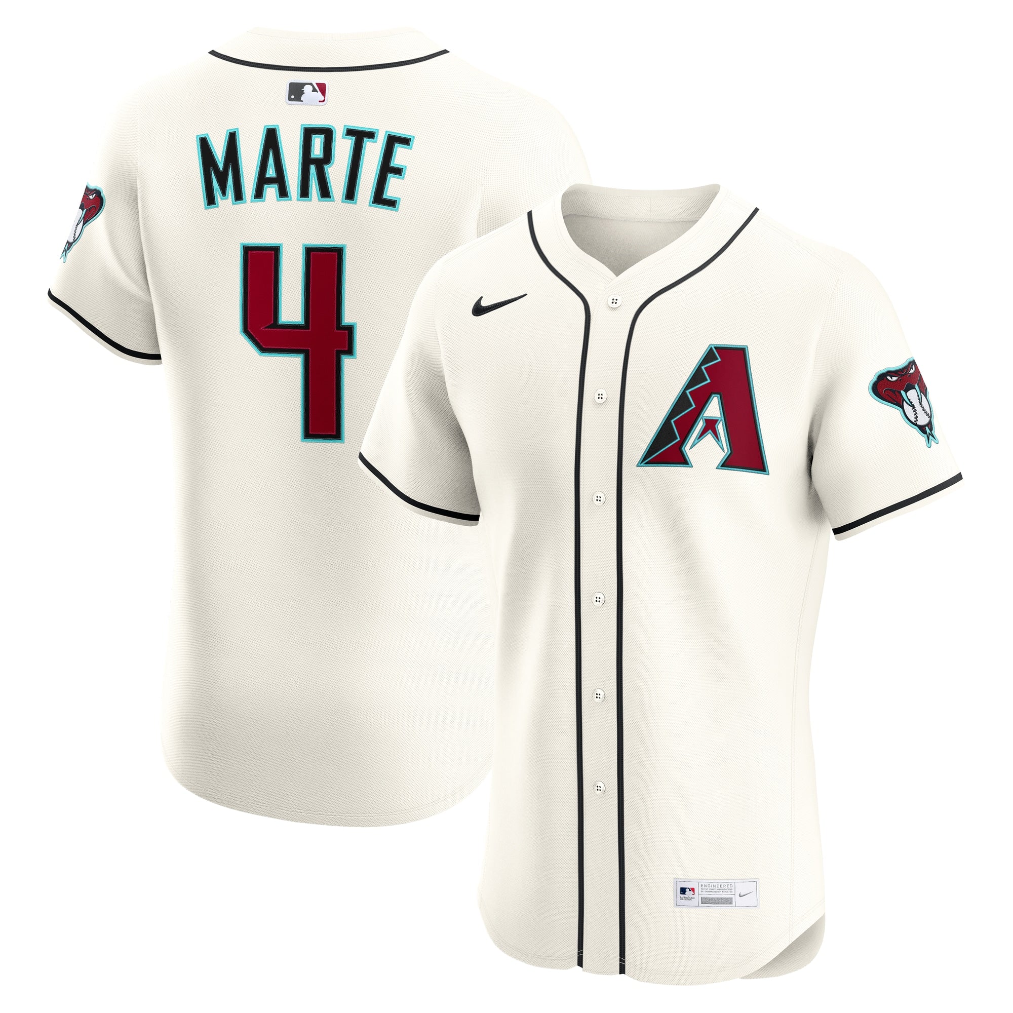 Ketel Marte Arizona Diamondbacks Home Elite Jersey - Cream | Stitched Baseball Jersey TJS0884
