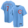 Dansby Swanson Chicago Cubs Alternate Replica Jersey - Light Blue | Stitched Baseball Jersey TJS0662