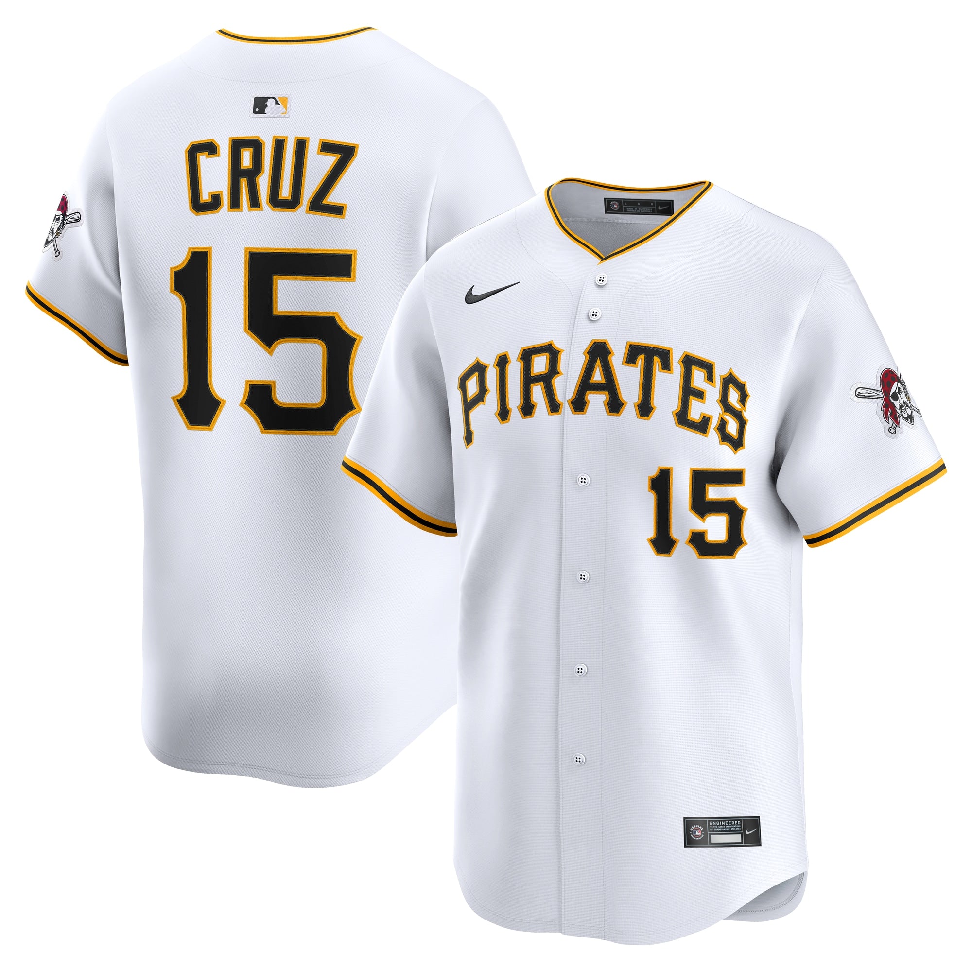 Oneil Cruz Pittsburgh Pirates Home Limited Player Jersey - White | Stitched Baseball Jersey TJS0857