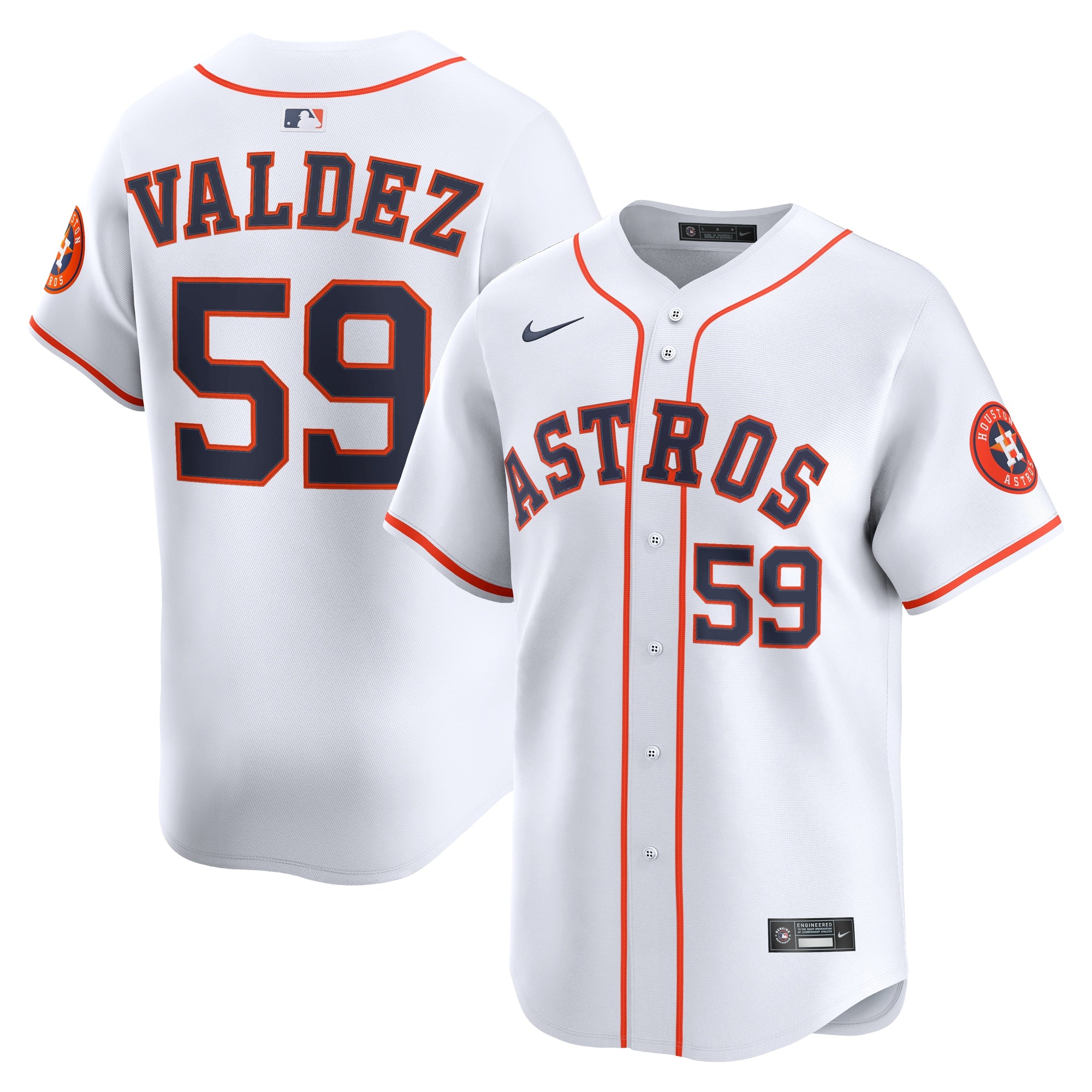Framber Valdez Houston Astros Home Limited Player Jersey - White | Stitched Baseball Jersey TJS0799