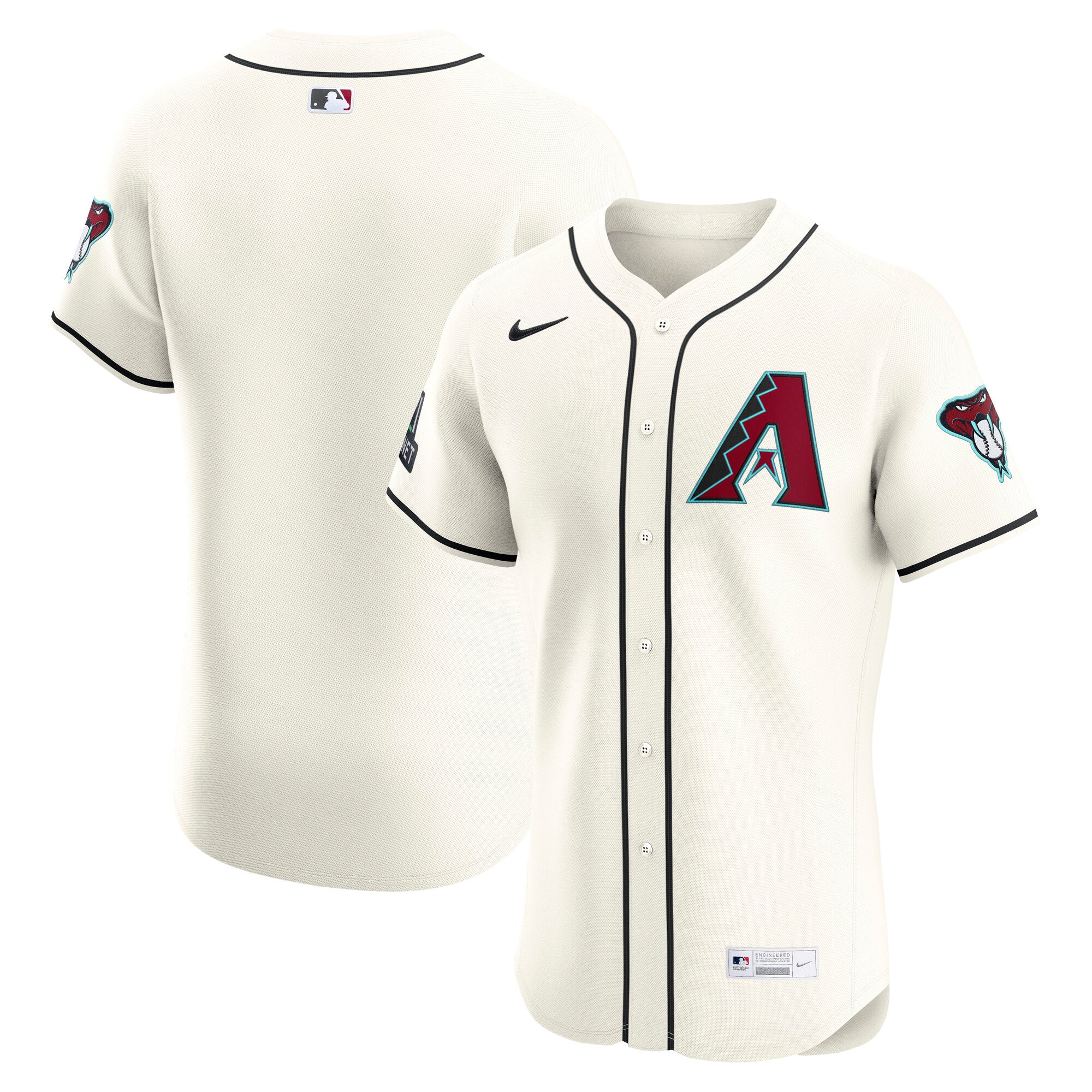 Arizona Diamondbacks Home Elite Jersey - Cream | Stitched Baseball Jersey TJS0961