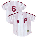 Jimmy Rollins Philadelphia Phillies M & N 2003 Cooperstown Collection Jersey - White | Stitched Baseball Jersey TJS0895