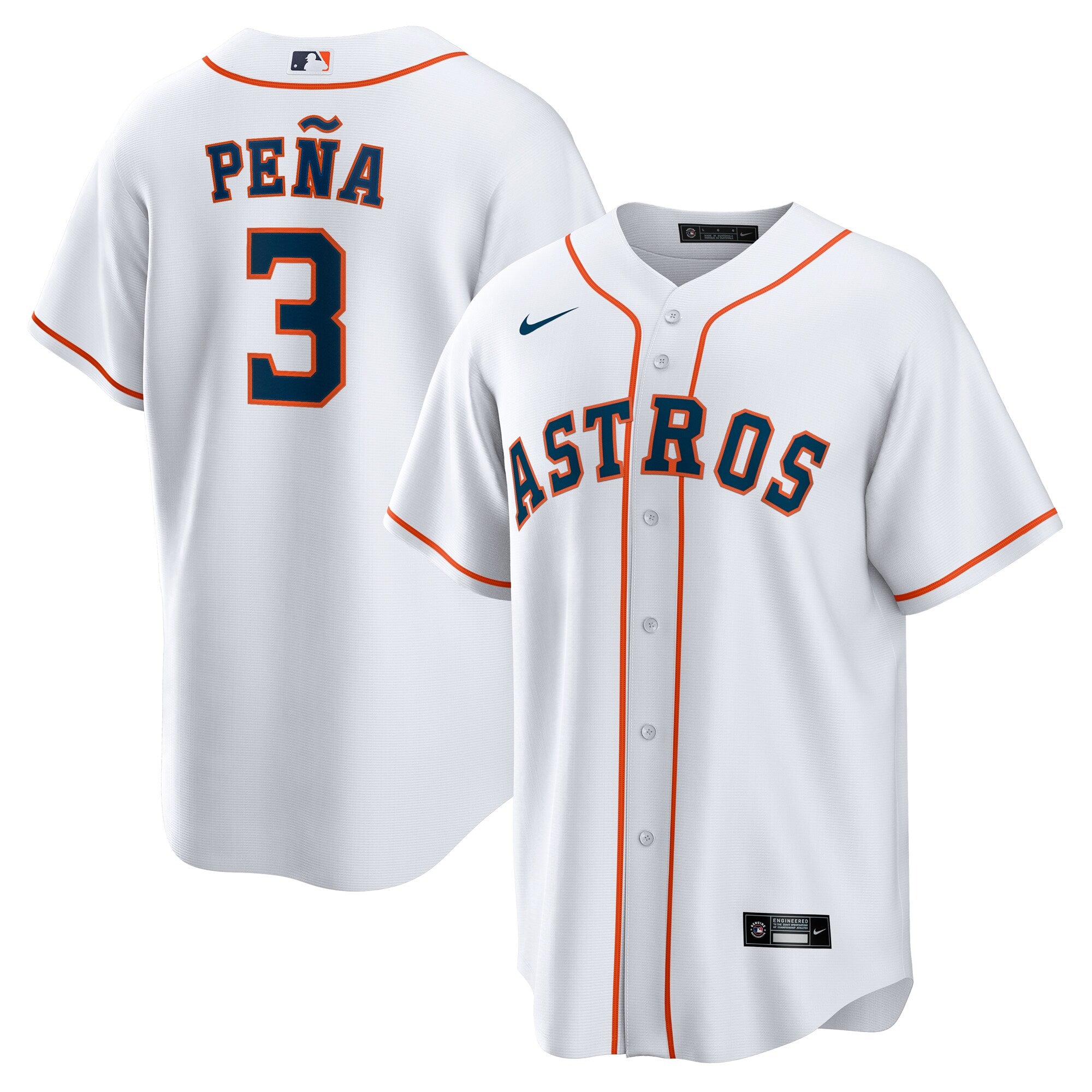 Jeremy Pe�a Houston Astros Home Replica Jersey - White | Stitched Baseball Jersey TJS0989