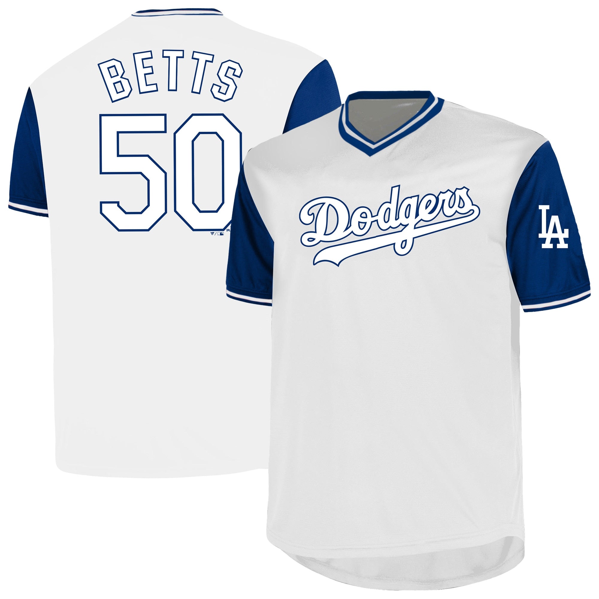 Mookie Betts Los Angeles Dodgers Profile Big & Tall Name & Number Jersey - White | Stitched Baseball Jersey TJS0970