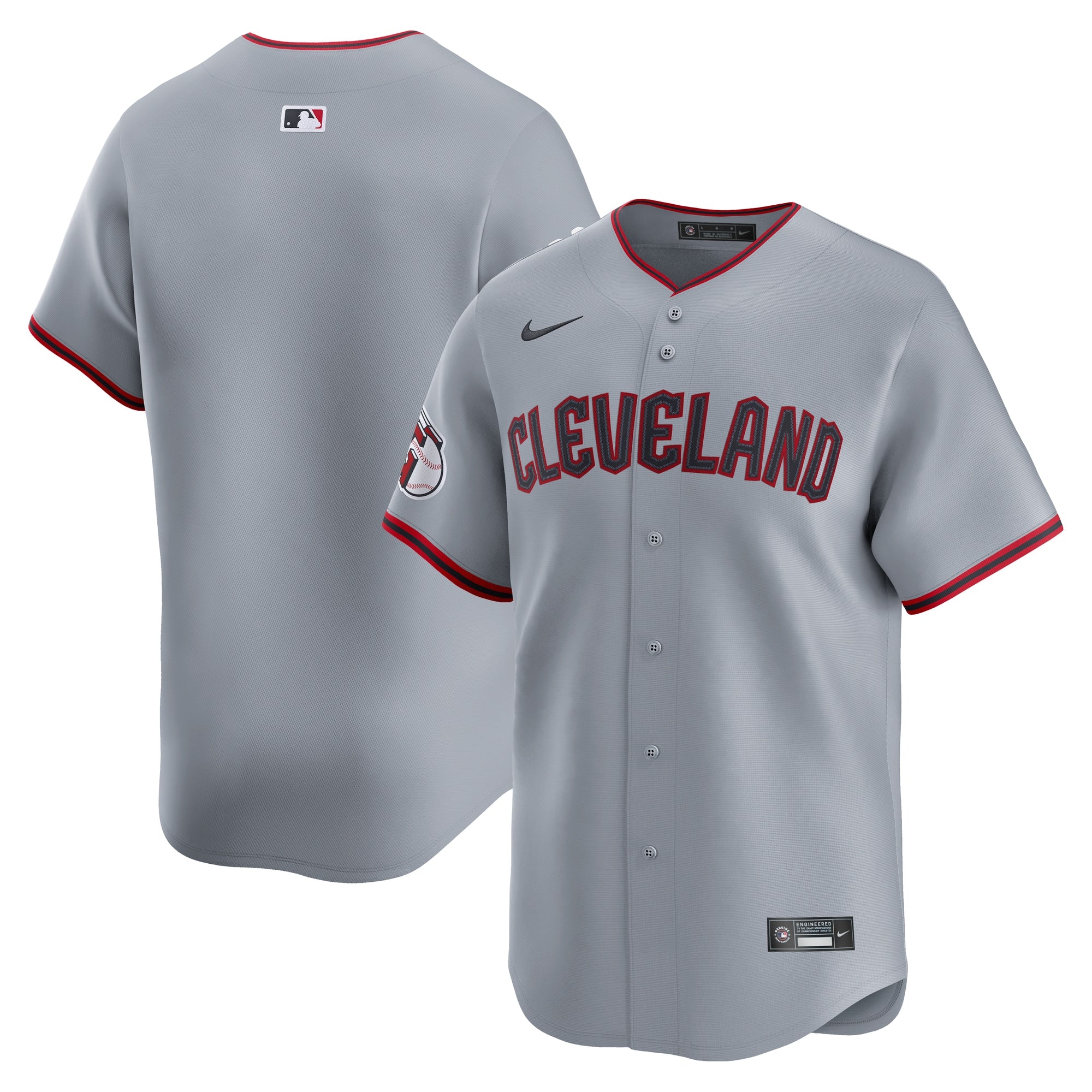 Cleveland Guardians Road Limited Jersey - Gray | Stitched Baseball Jersey TJS0790