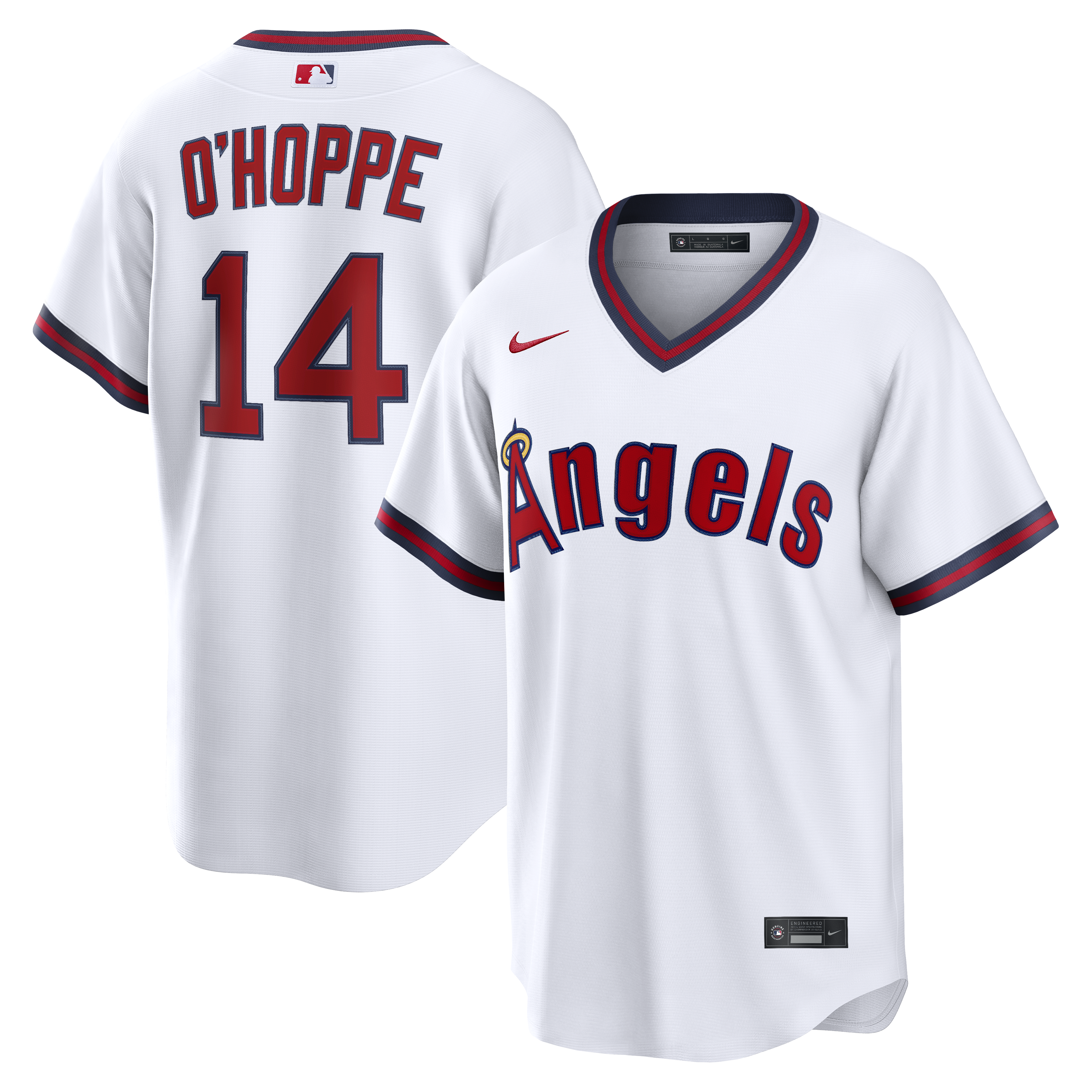 Logan O'Hoppe Los Angeles Angels Alternate Replica Jersey - White | Stitched Baseball Jersey TJS0650