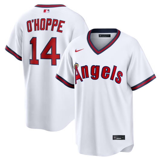 Logan O'Hoppe Los Angeles Angels Alternate Replica Jersey - White | Stitched Baseball Jersey TJS0650