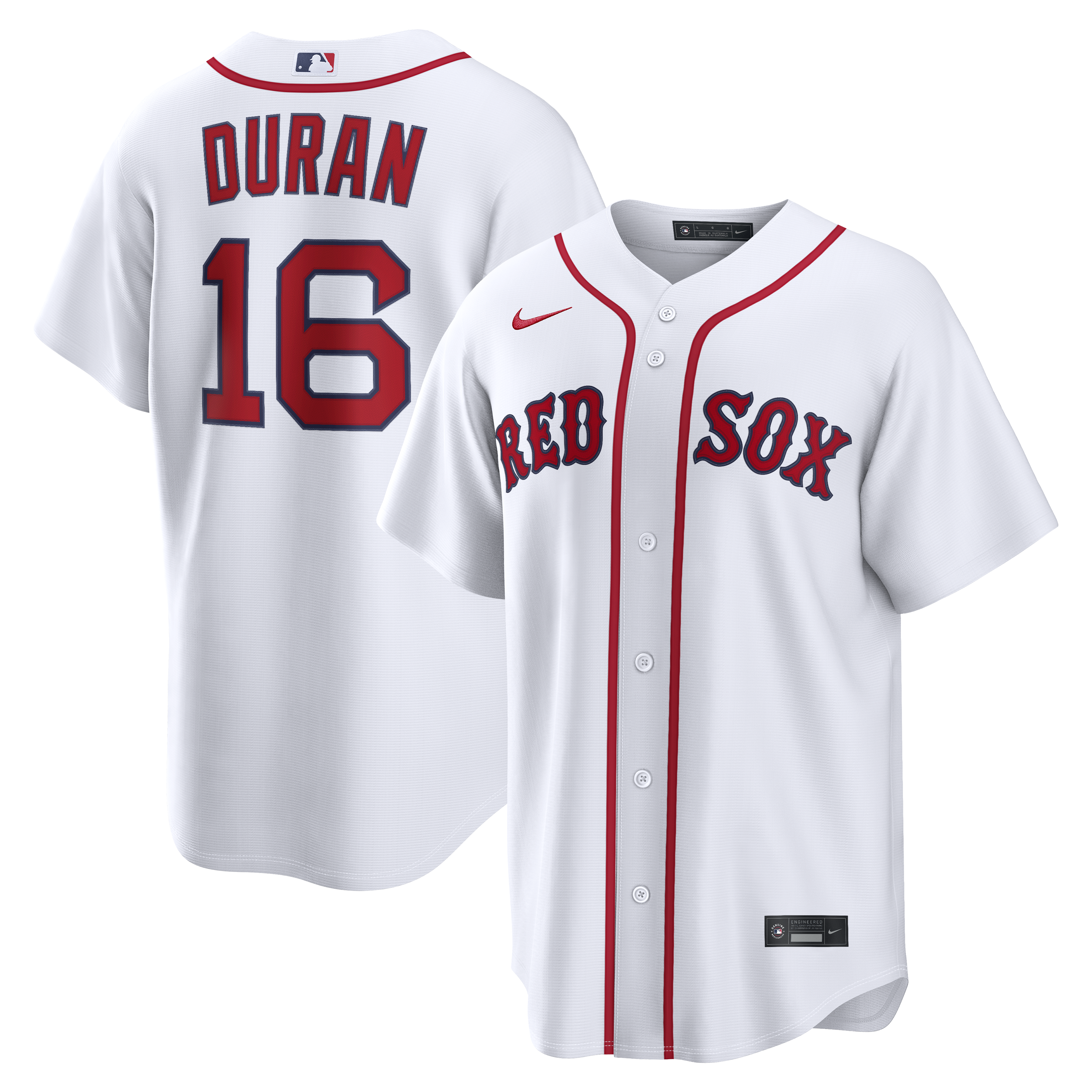 Jarren Duran Boston Red Sox Home Replica Jersey - White | Stitched Baseball Jersey TJS0911