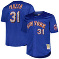 Mike Piazza New York Mets M & N Big & Tall Cooperstown Mesh Batting Practice Jersey - Royal | Stitched Baseball Jersey TJS0981