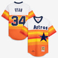 Nolan Ryan Houston Astros M & N Throwback Jersey - White | Stitched Baseball Jersey TJS0888