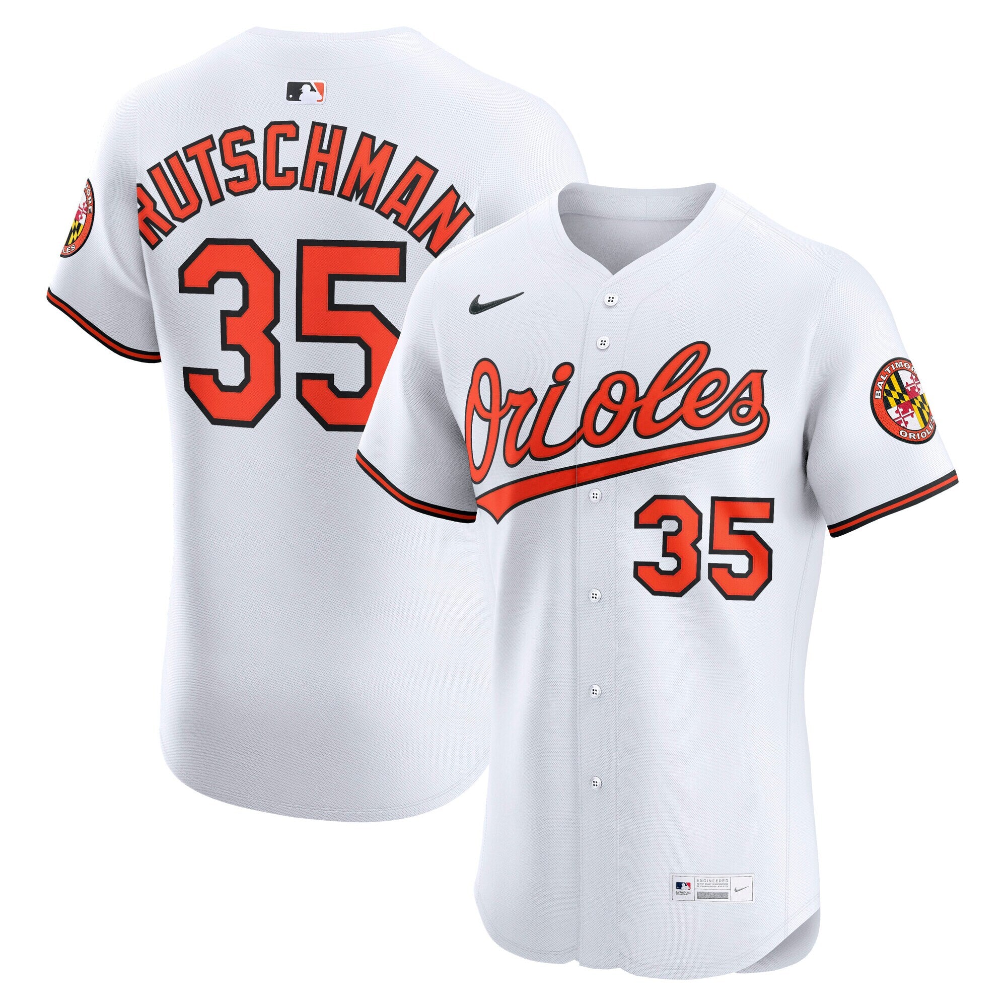 Adley Rutschman Baltimore Orioles Home Elite Jersey - White | Stitched Baseball Jersey TJS0802