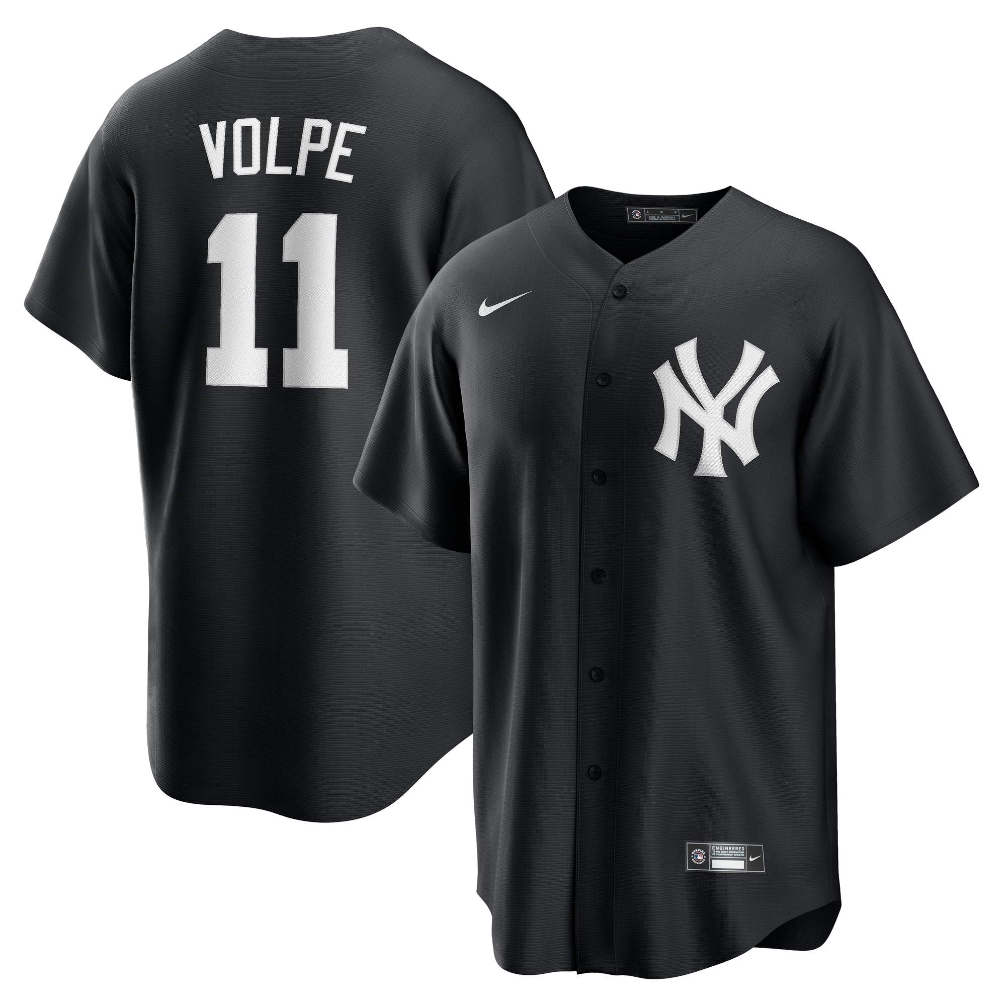 Anthony Volpe New York Yankees Fashion Replica Player Jersey - Black | Stitched Baseball Jersey TJS0867