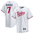 Joe Mauer Minnesota Twins Home Retired Player Replica Jersey - White | Stitched Baseball Jersey TJS0951