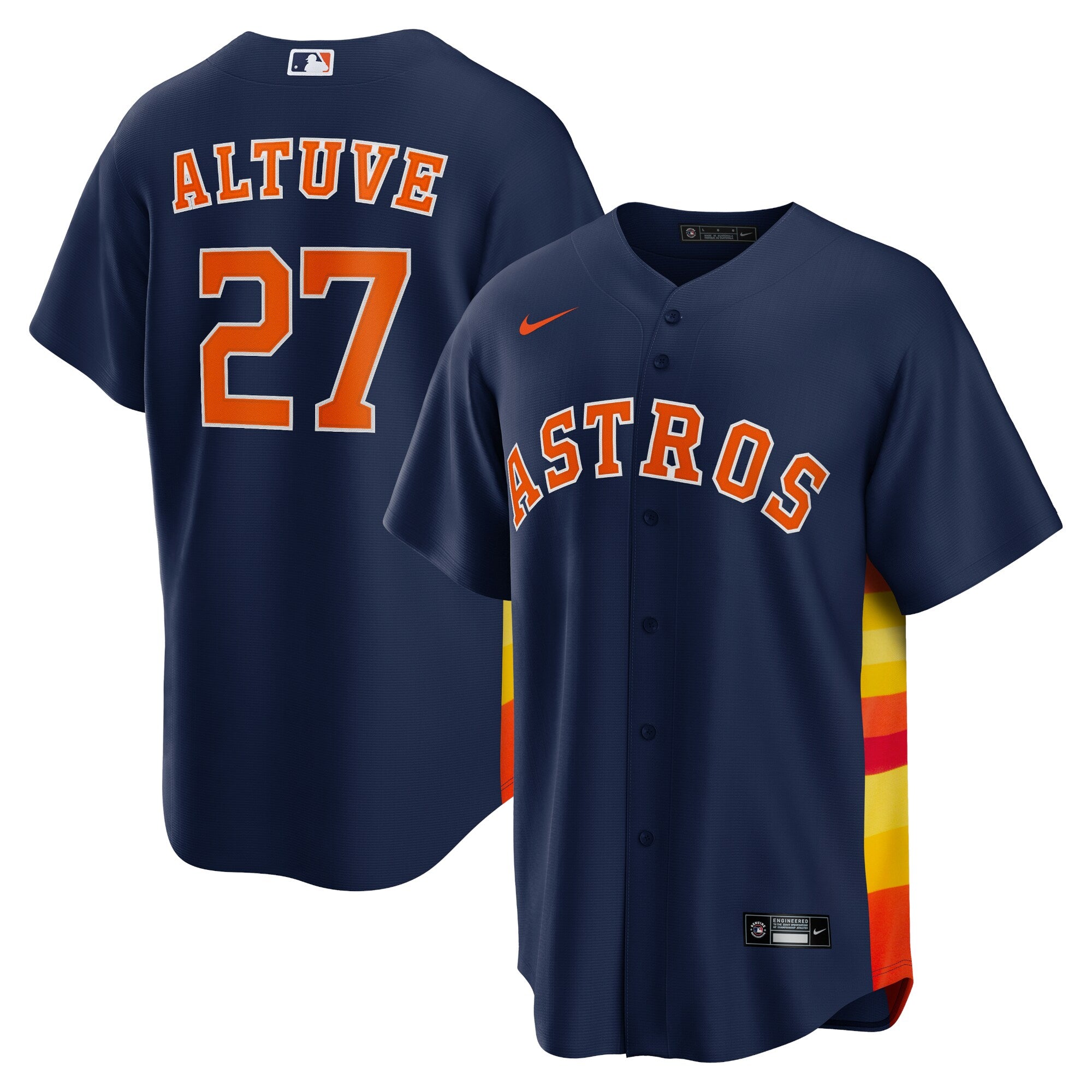 Jose Altuve Houston Astros Alternate 2 Replica Jersey - Navy | Stitched Baseball Jersey TJS0629