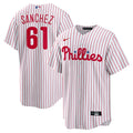 Cristopher Sanchez Philadelphia Phillies Home Replica Jersey - White | Stitched Baseball Jersey TJS0674