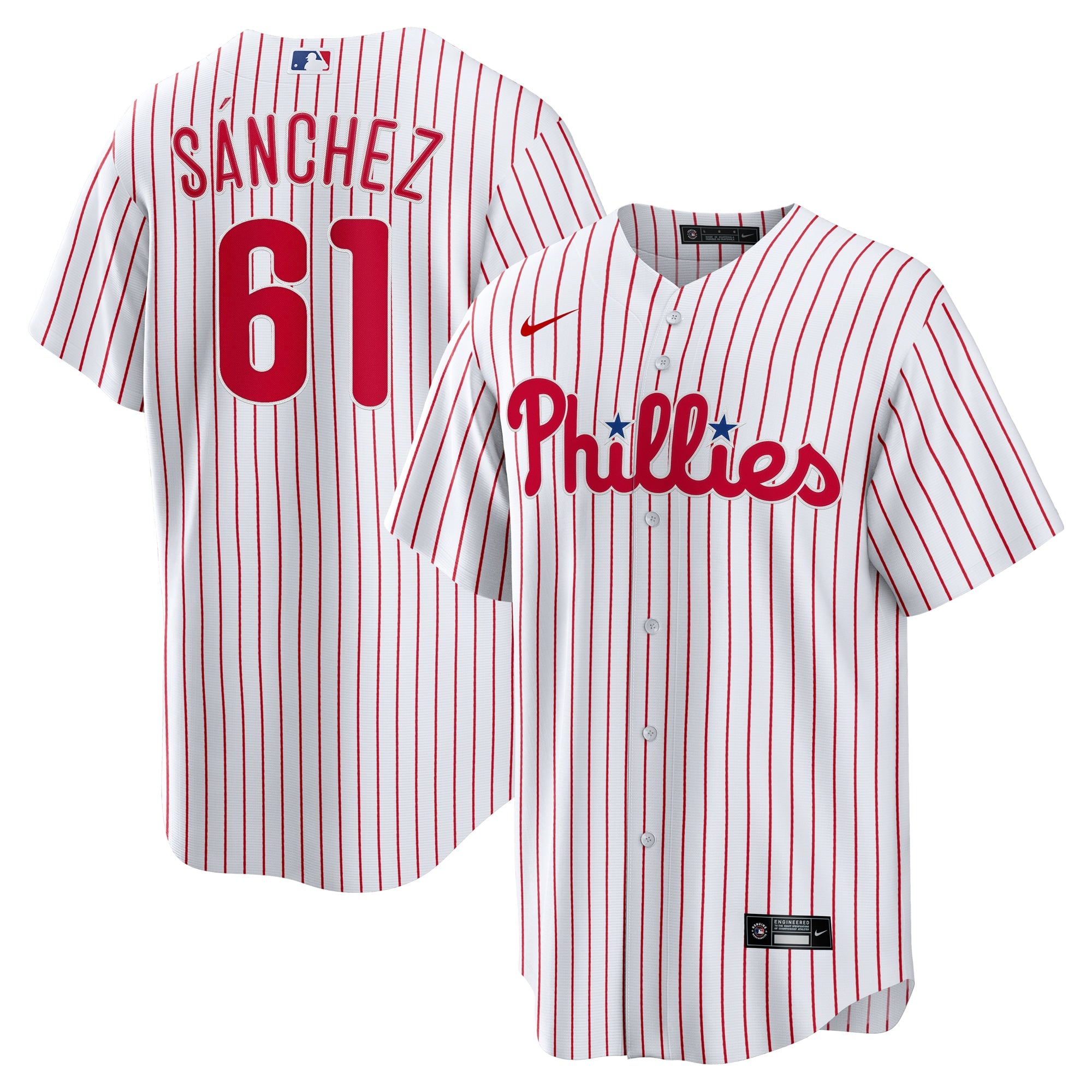 Cristopher Sanchez Philadelphia Phillies Home Replica Jersey - White | Stitched Baseball Jersey TJS0674
