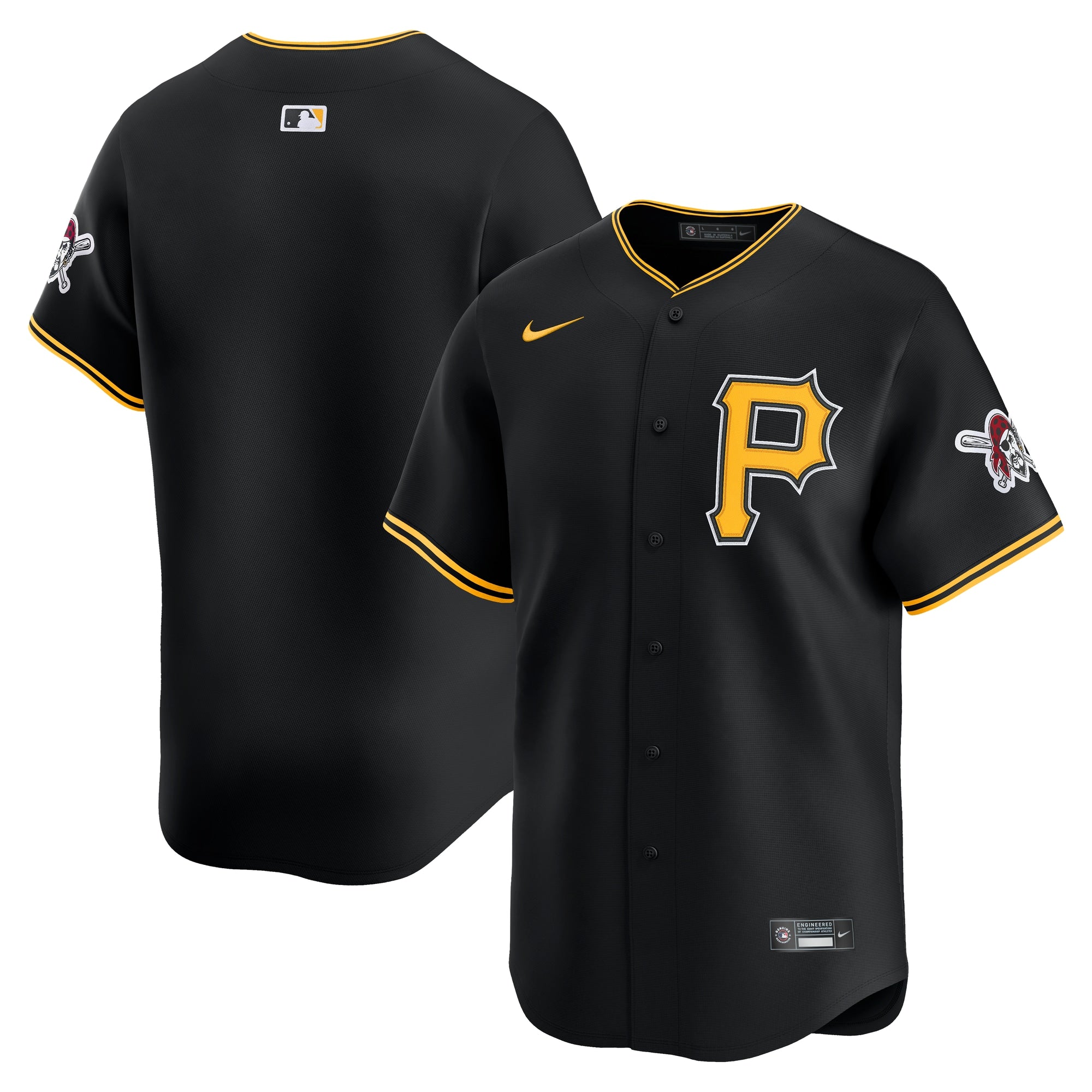 Pittsburgh Pirates Alternate Limited Jersey - Black | Stitched Baseball Jersey TJS0939