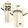 Christian Yelich Milwaukee Brewers Home Replica Jersey - White | Stitched Baseball Jersey TJS0757