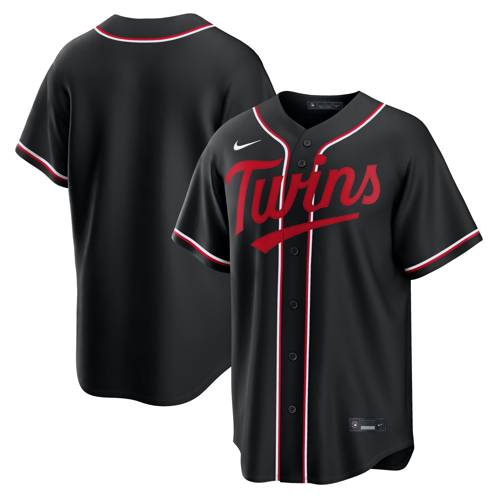 Minnesota Twins Fashion Replica Black Out Jersey | Stitched Baseball Jersey TJS0804