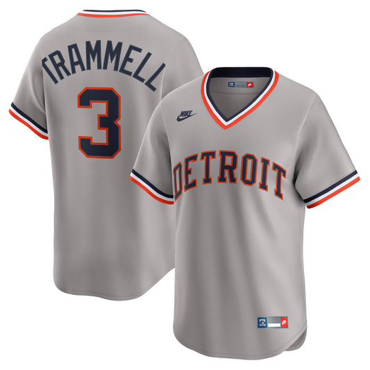 Alan Trammell Detroit Tigers Cooperstown Collection Limited Jersey - Gray | Stitched Baseball Jersey TJS0681