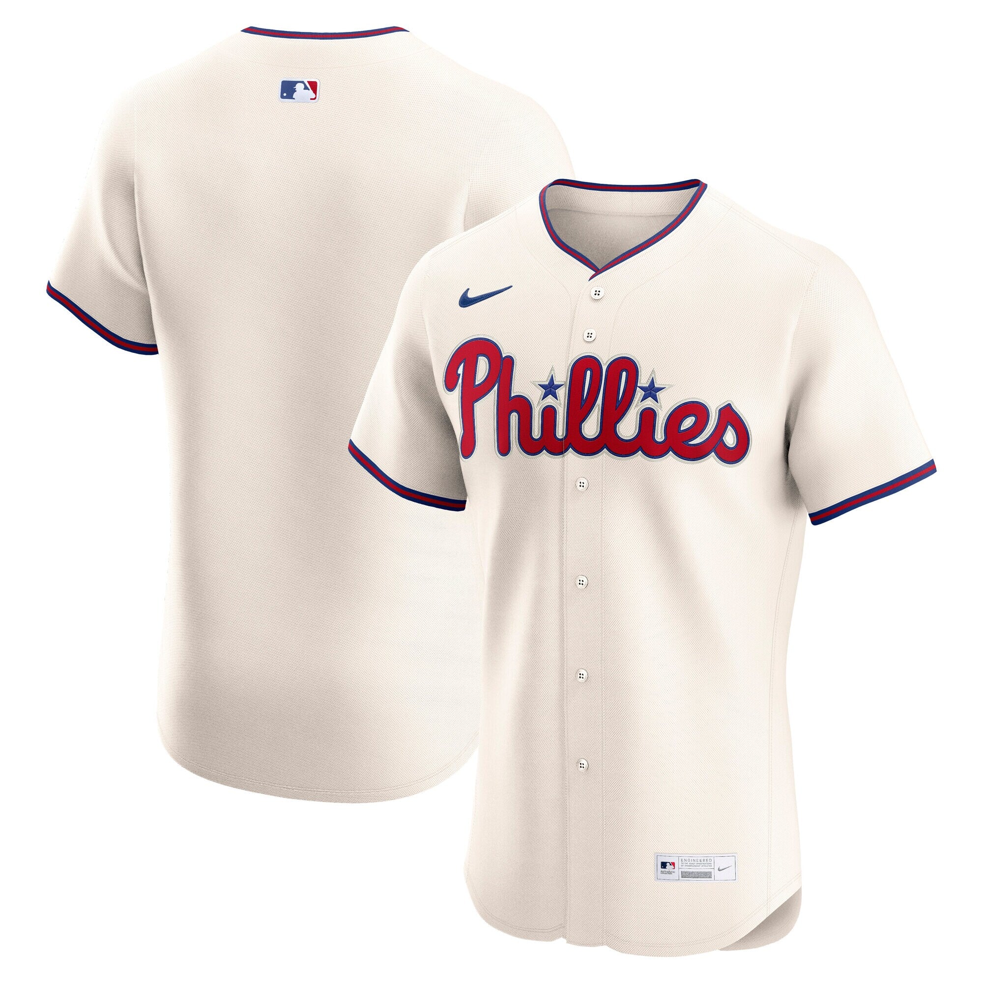 Philadelphia Phillies Alternate 2 Elite Jersey - Cream | Stitched Baseball Jersey TJS0754