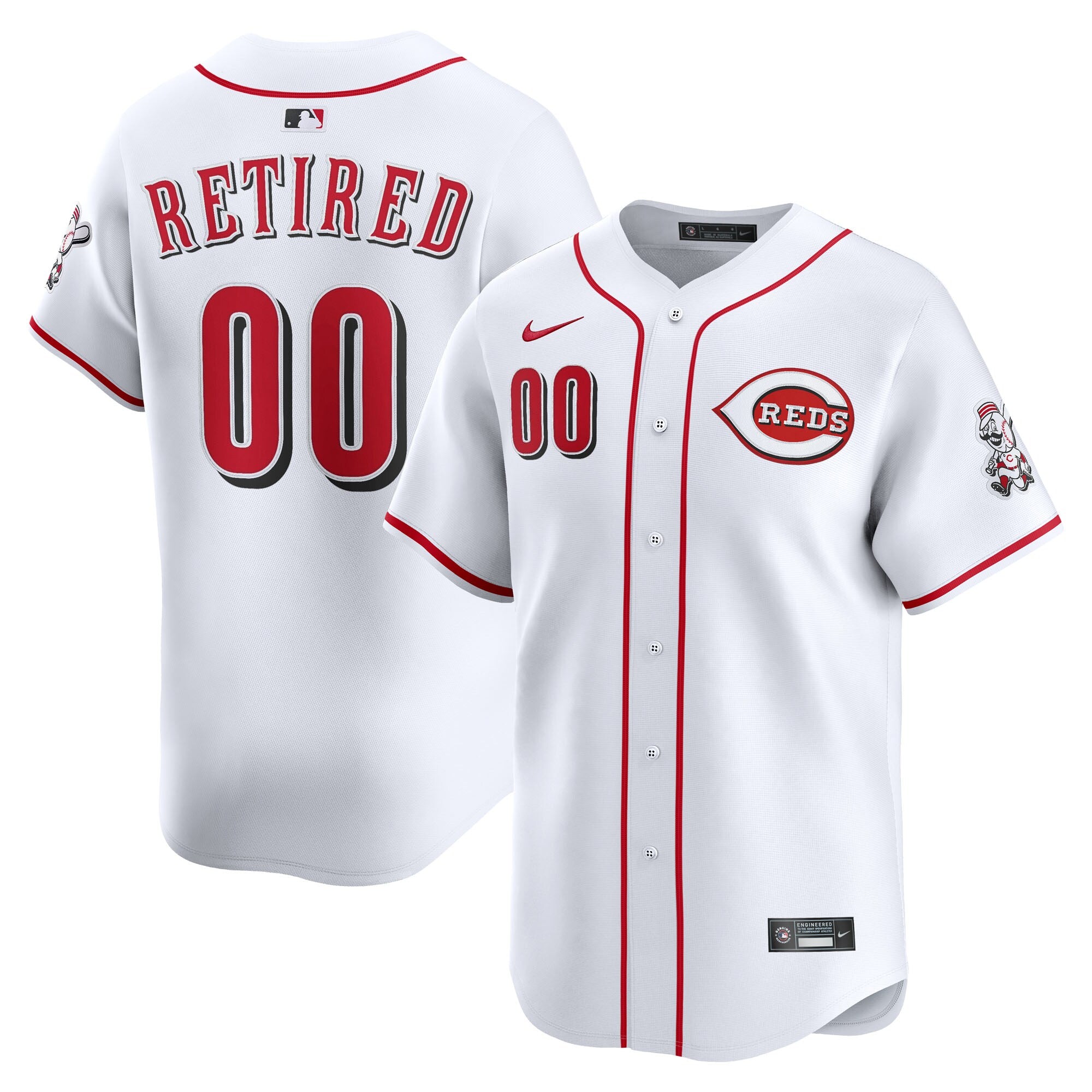Cincinnati Reds Home Limited Pick-A-Player Retired Roster Jersey - White | Stitched Baseball Jersey TJS0787