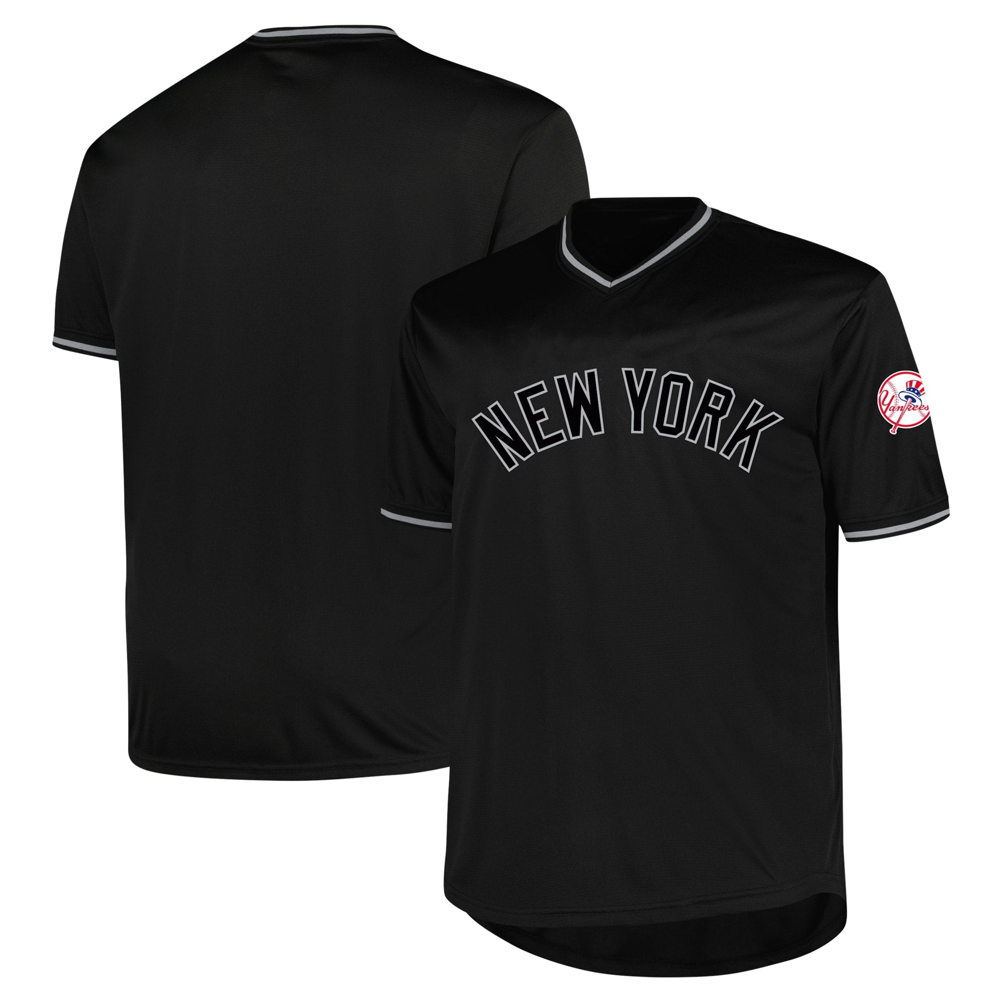 New York Yankees Profile Big & Tall Pop Fashion Jersey - Black | Stitched Baseball Jersey TJS0732