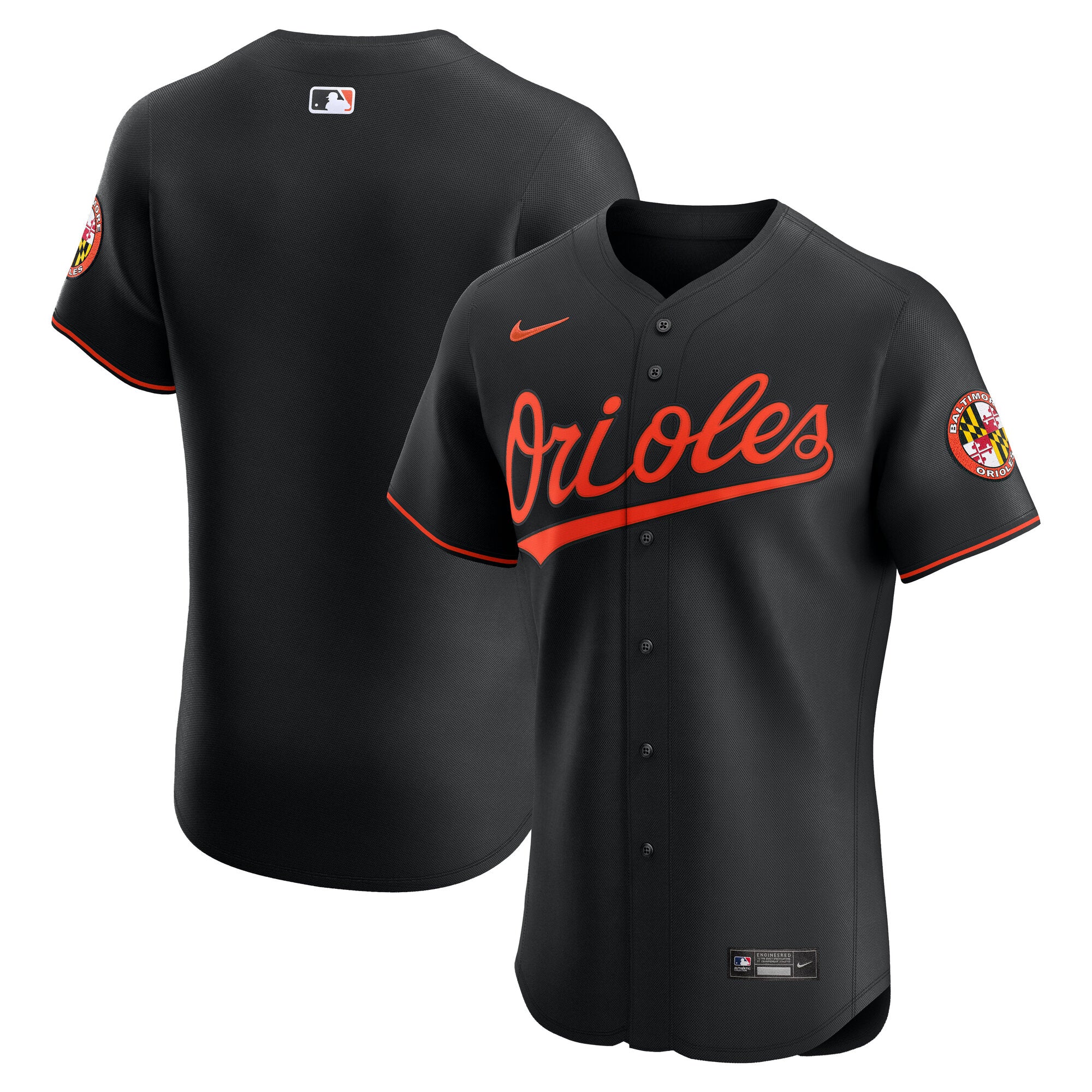 Baltimore Orioles Alternate Elite Jersey - Black | Stitched Baseball Jersey TJS0817