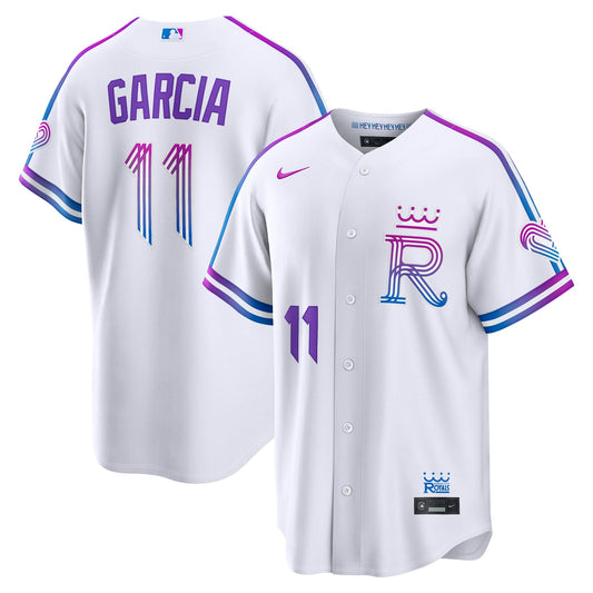Maikel Garcia Kansas City Royals 2026 City Connect Stadium Jersey - White | Stitched Baseball Jersey TJS0877