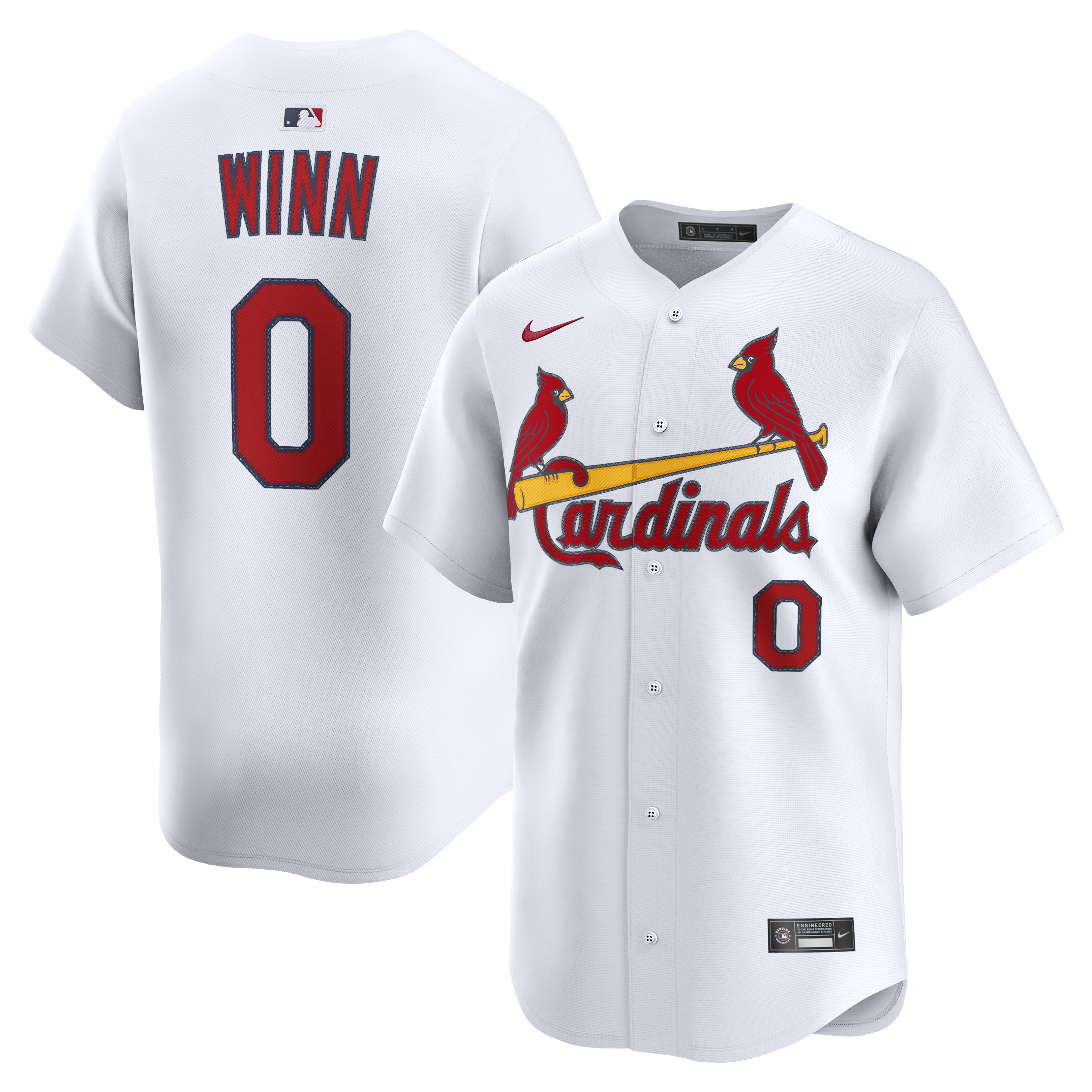 Masyn Winn St. Louis Cardinals Home Limited Jersey - White | Stitched Baseball Jersey TJS0850