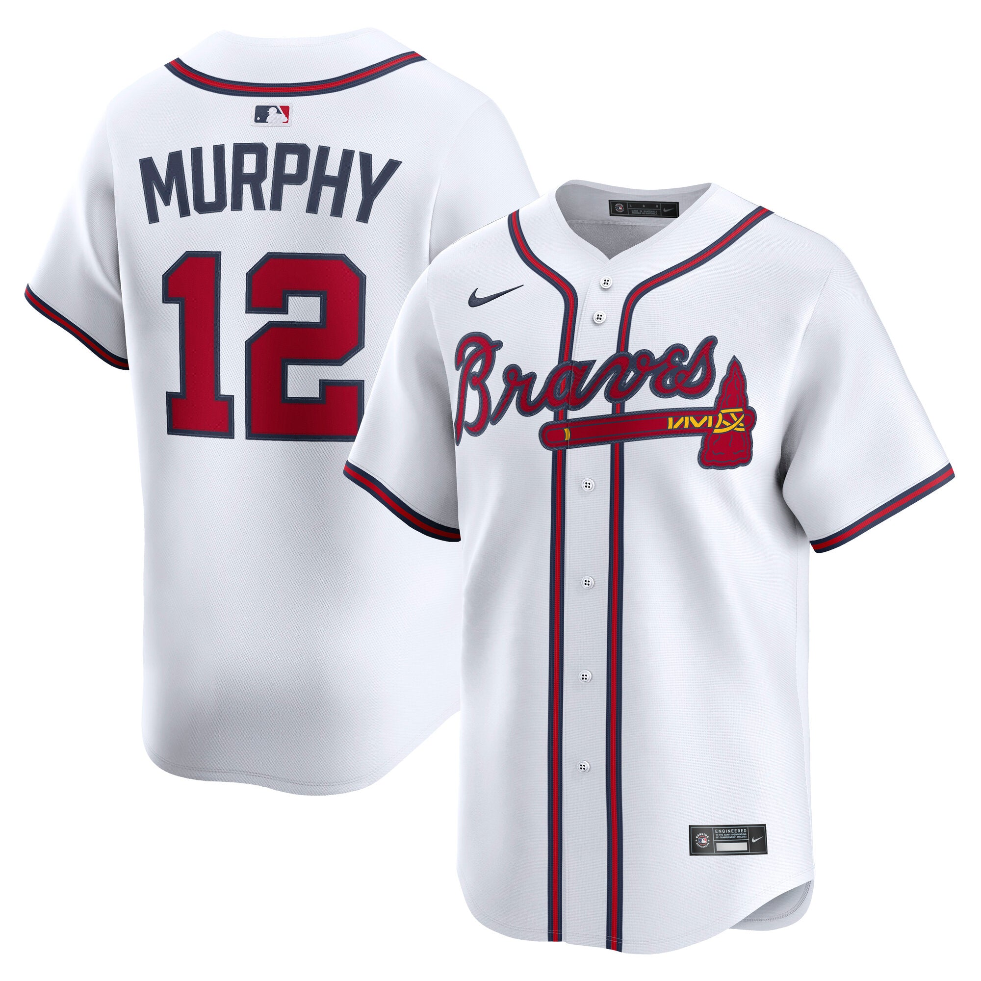 Sean Murphy Atlanta Braves Home Limited Player Jersey - White | Stitched Baseball Jersey TJS0839