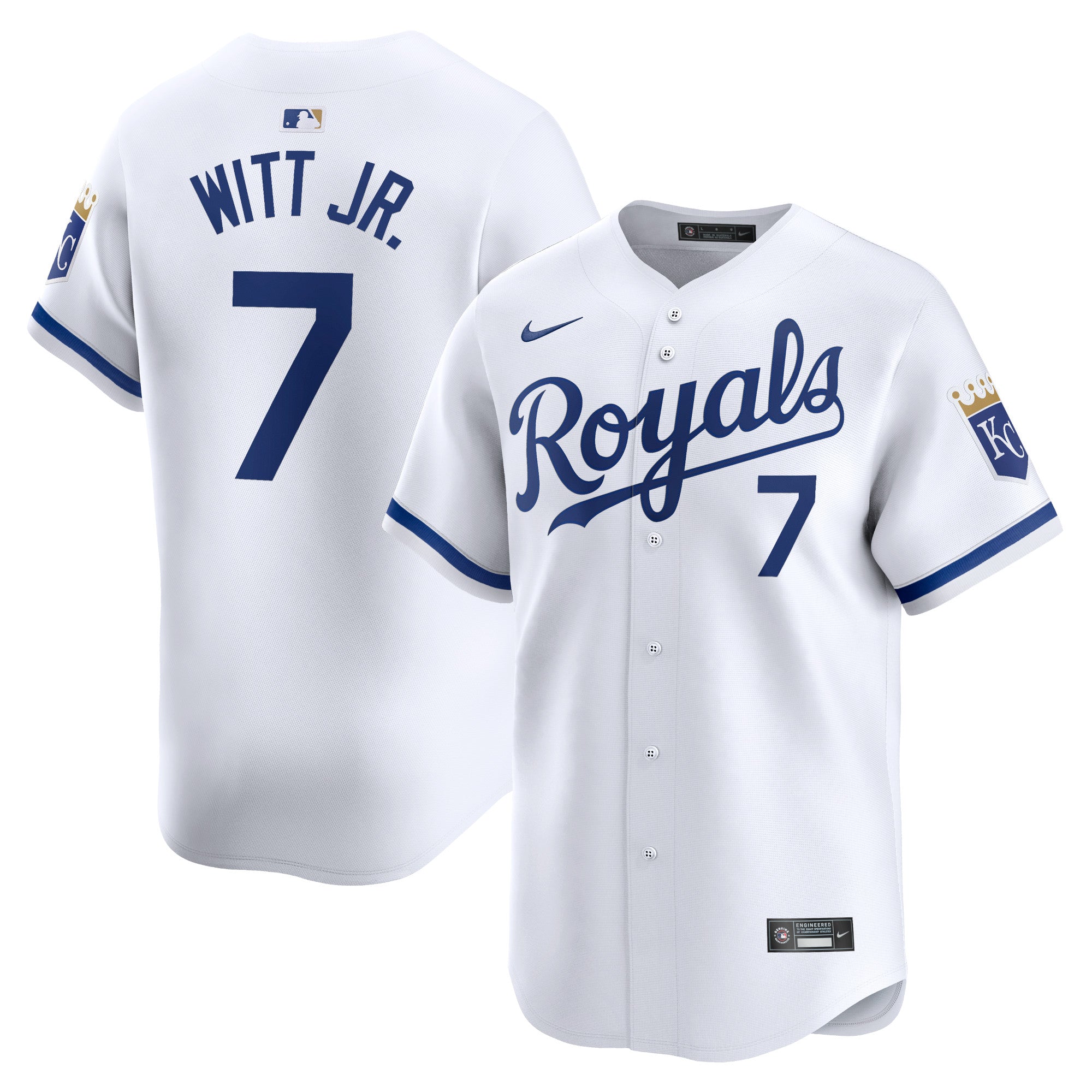 Bobby Witt Jr. Kansas City Royals Home Limited Player Jersey - White | Stitched Baseball Jersey TJS0928