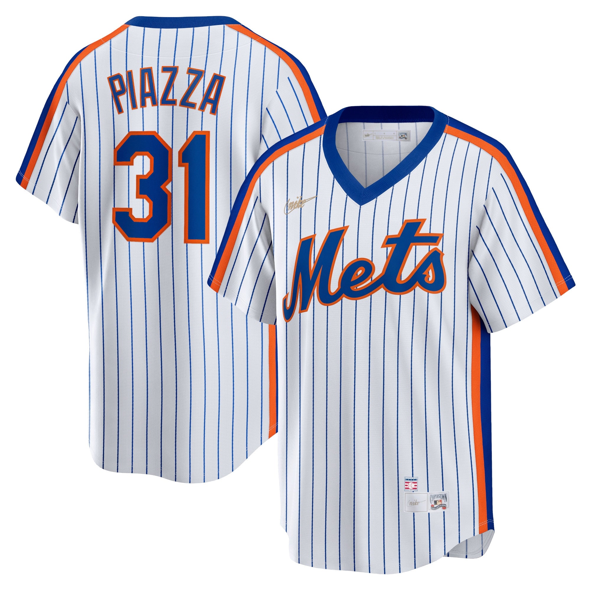 Mike Piazza New York Mets Home Cooperstown Collection Player Jersey - White | Stitched Baseball Jersey TJS0829